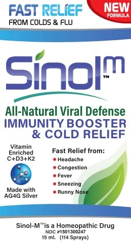 Sinol-M All-Natural Cold/Flu Defense and Wash 15 ml Nasal Spray