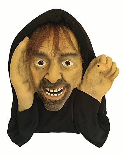 Scary Peeper - Halloween Animated Decoration Prank with Creepy Face, Knocks on Window - Funny Motion Activated Gag Prop for Haunted House