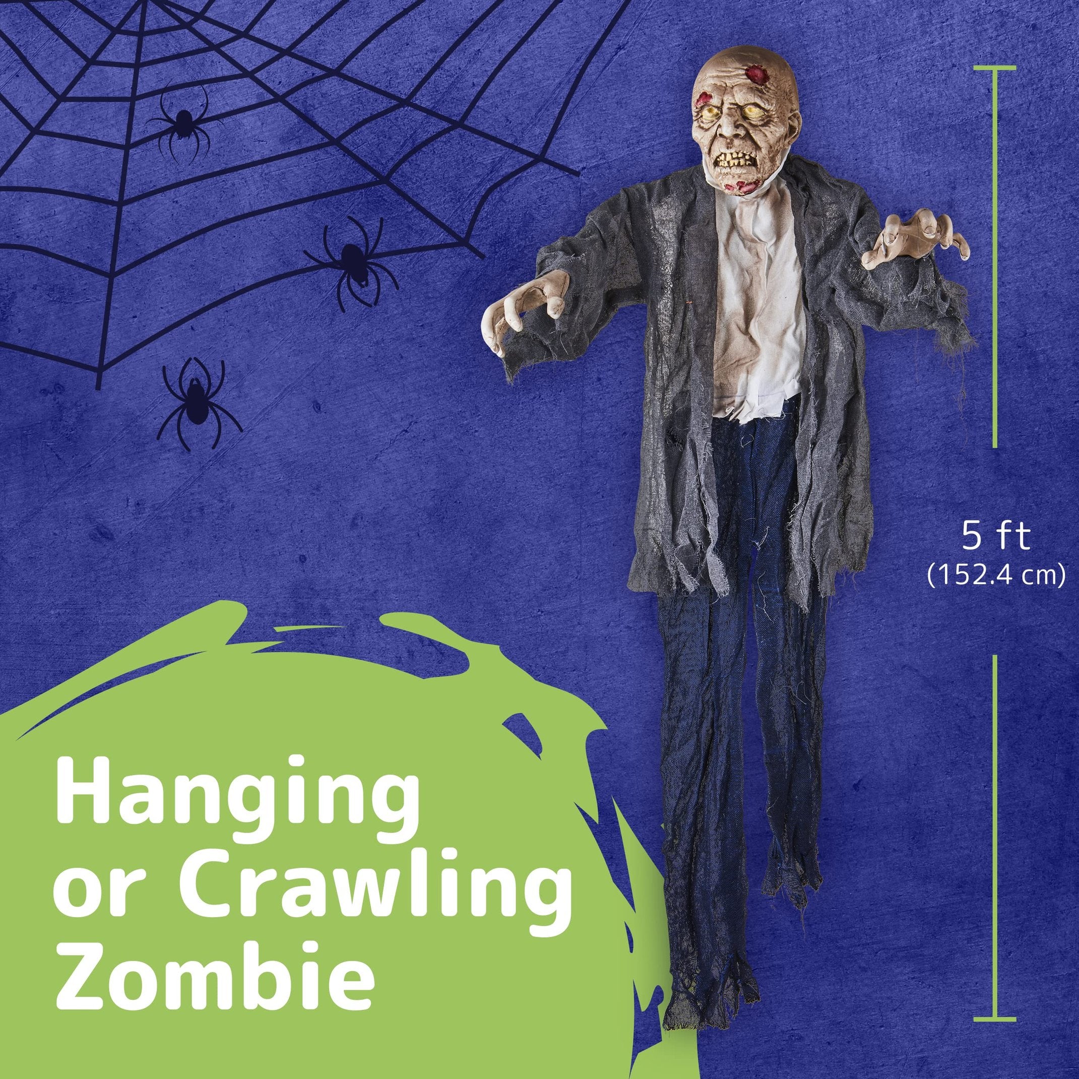 PREXTEX Halloween Hanging Zombie and Groundbreaker Decoration for The Best Halloween Decorations Zombie Outdoor Prop with Flowing Robe