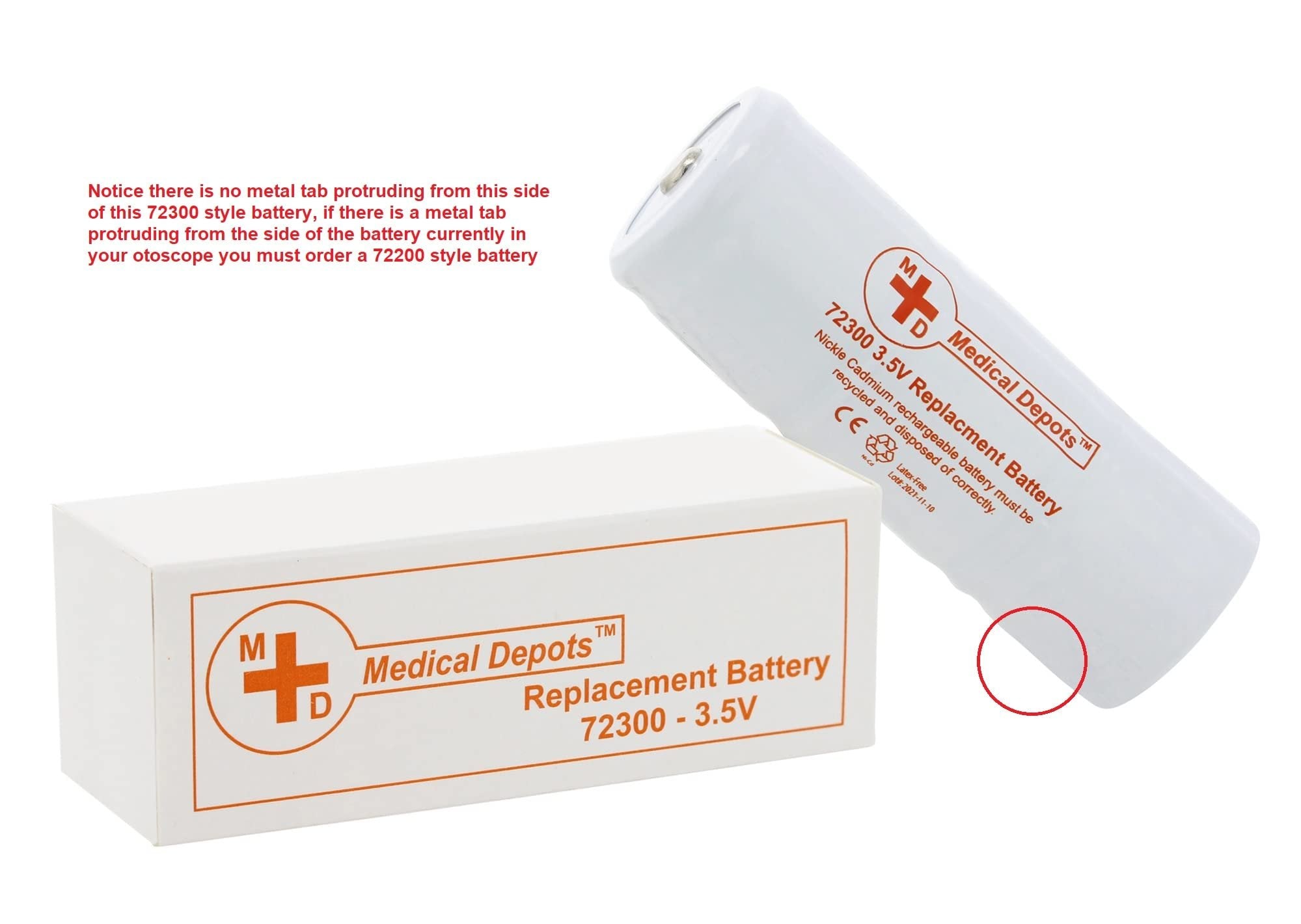 Medical Depots Replacement for Welch Allyn 72300 3.5V Rechargeable Battery