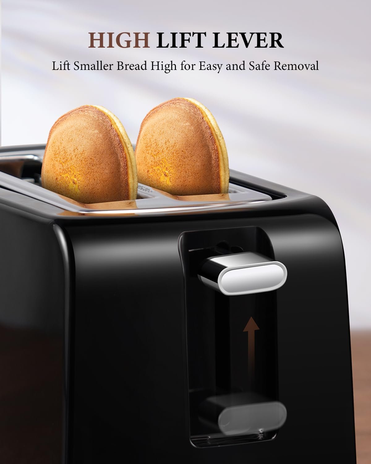 SHARDOR Toaster 2 Slice, Retro Extra-Wide Toaster, Bagel/Defrost/Cancel Function/Removable Tray, Stainless Steel, Black