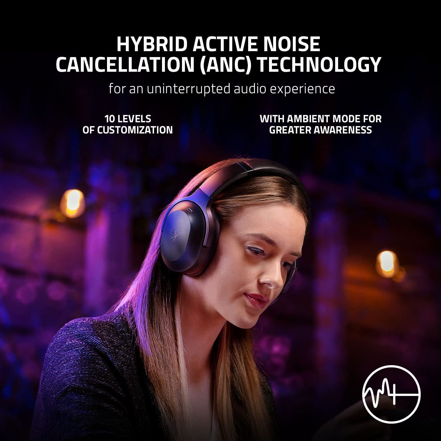 Razer Barracuda Pro Wireless Gaming & Mobile Headset (PC, PlayStation, Switch, Android, iOS): Hybrid ANC - 2.4GHz Wireless + Bluetooth - THX AAA - 50mm Drivers - Integrated Mic- Black (Renewed)