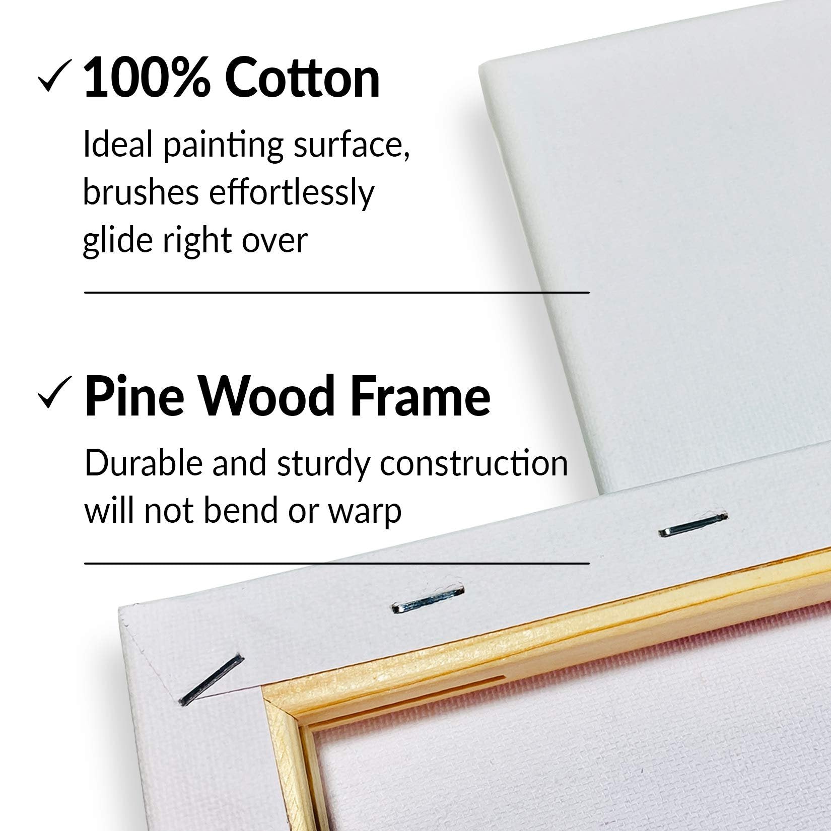 10 Pack Stretched Canvases for Painting 9x12 Blank Paint Canvases for Painting Supplies Painting Canvas Acrylic Paint, Oil Art Small Canvases for Painting Rectangle Art Canvases for Painting Bulk