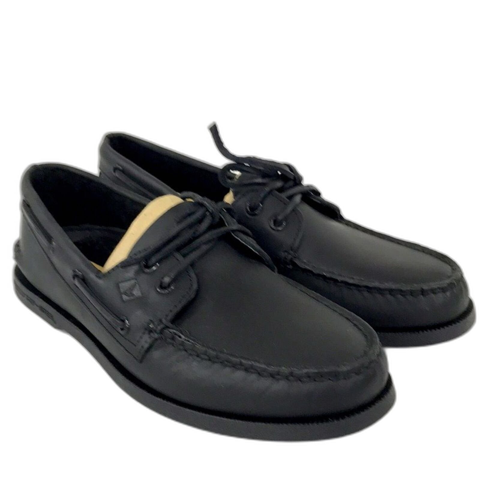 Sperry mens Authentic Original 2eye Boat Shoe Black 9 US