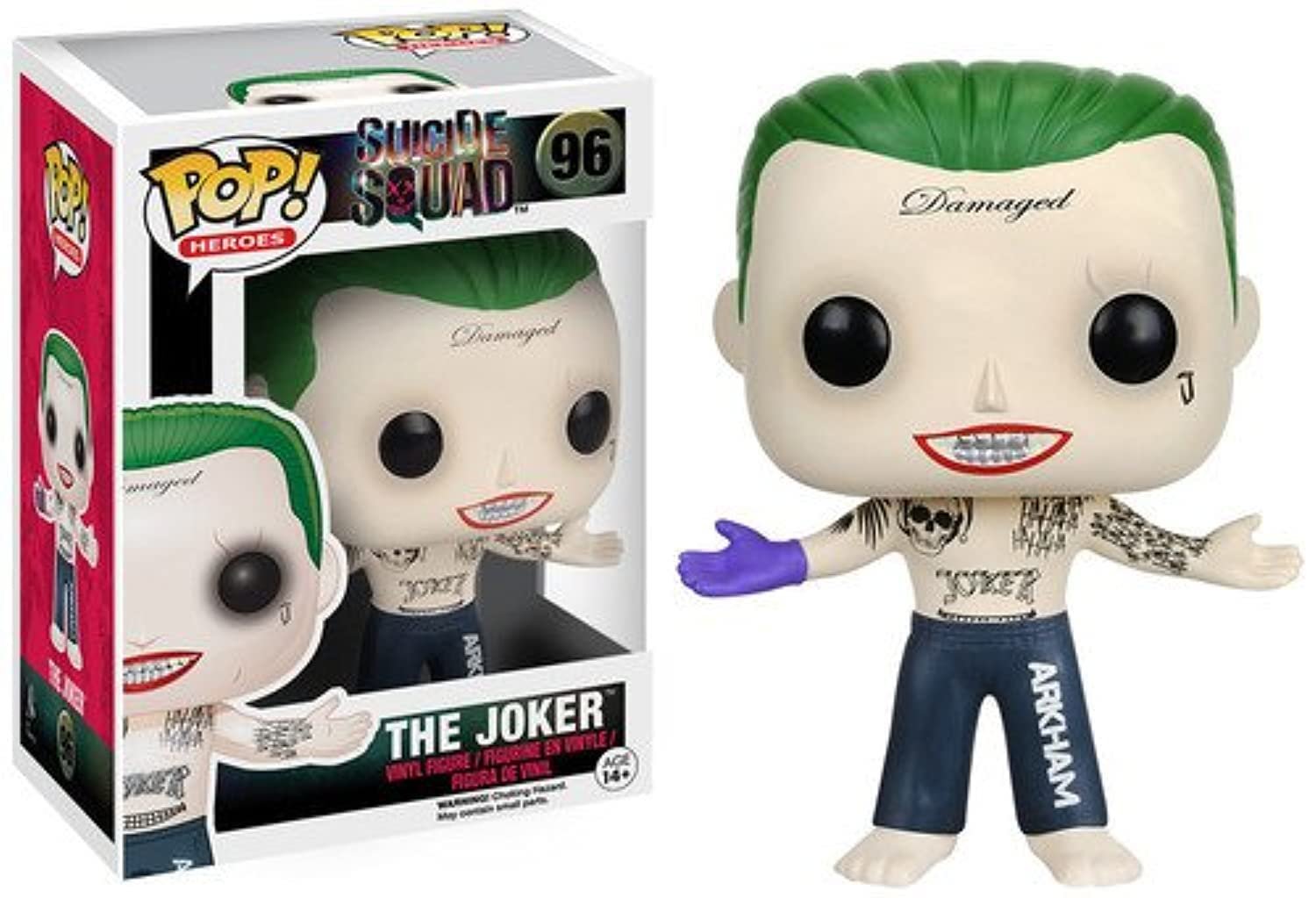 Funko POP Movies: Suicide Squad Action Figure, The Joker Shirtless