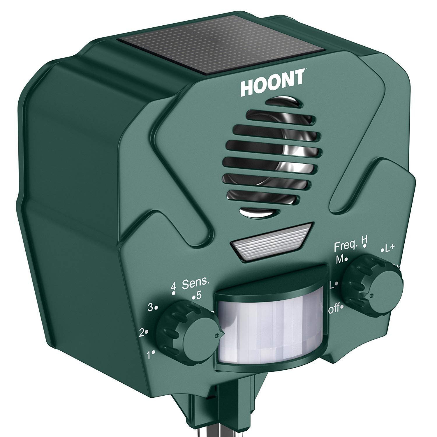 Hoont Advanced Motion Activated Solar Powered Ultrasonic with Flashing Strobe O, Green
