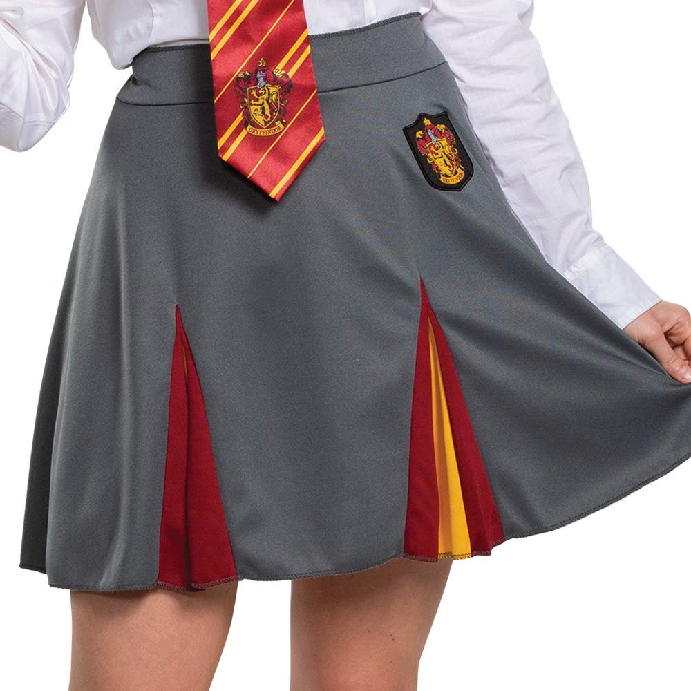 Disguise Gryffindor Skirt, Official Harry Potter Wizarding World House Themed Dress Bottom, Gray & Gold, Women's Small (4-6)