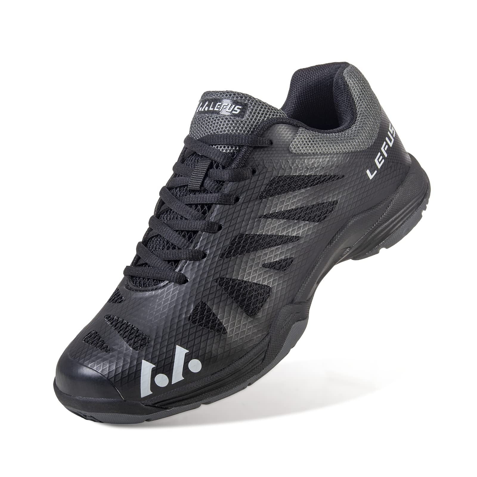 Condromly Women's Luff 10 Lightweight Cushioning Pickleball Court Shoes (010 Black, 9)