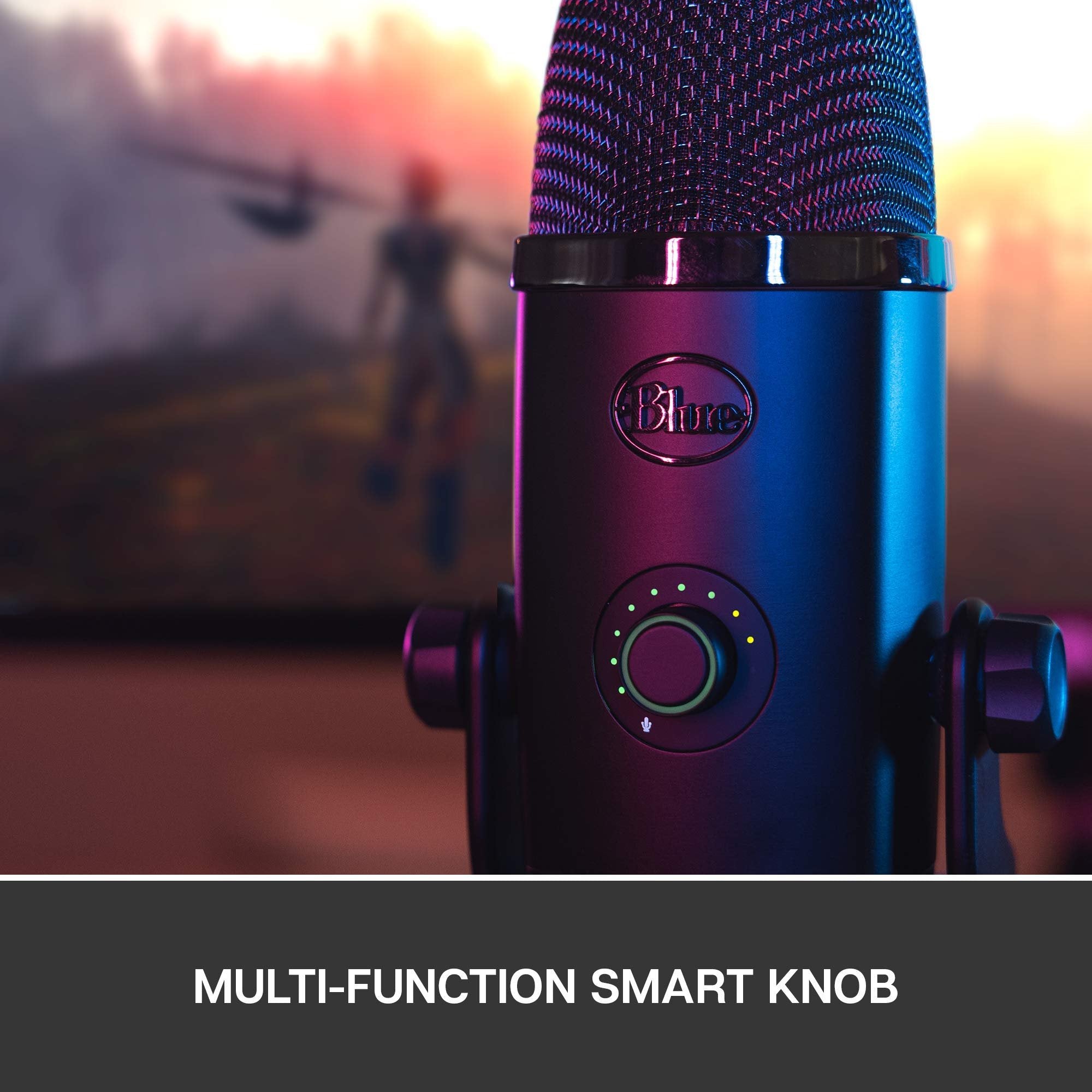 Blue Yeti X Professional Condenser USB Microphone with High-Res Metering, LED Lighting & Blue Voice Effects for Gaming, Streaming & Podcasting On PC & Mac (Renewed)