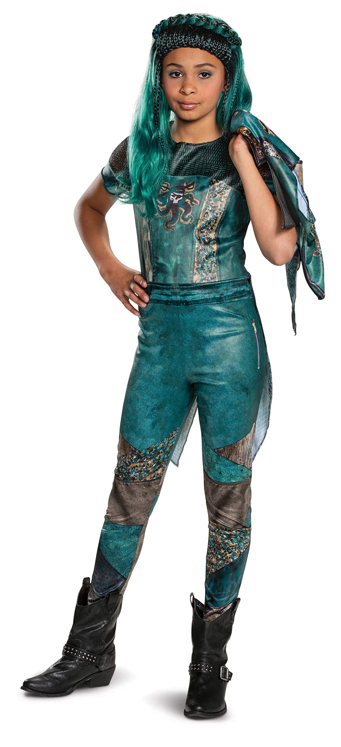 Disney Descendants 3 Uma Costume Teal Girls' Large 10-12 - Free Ship & Returns