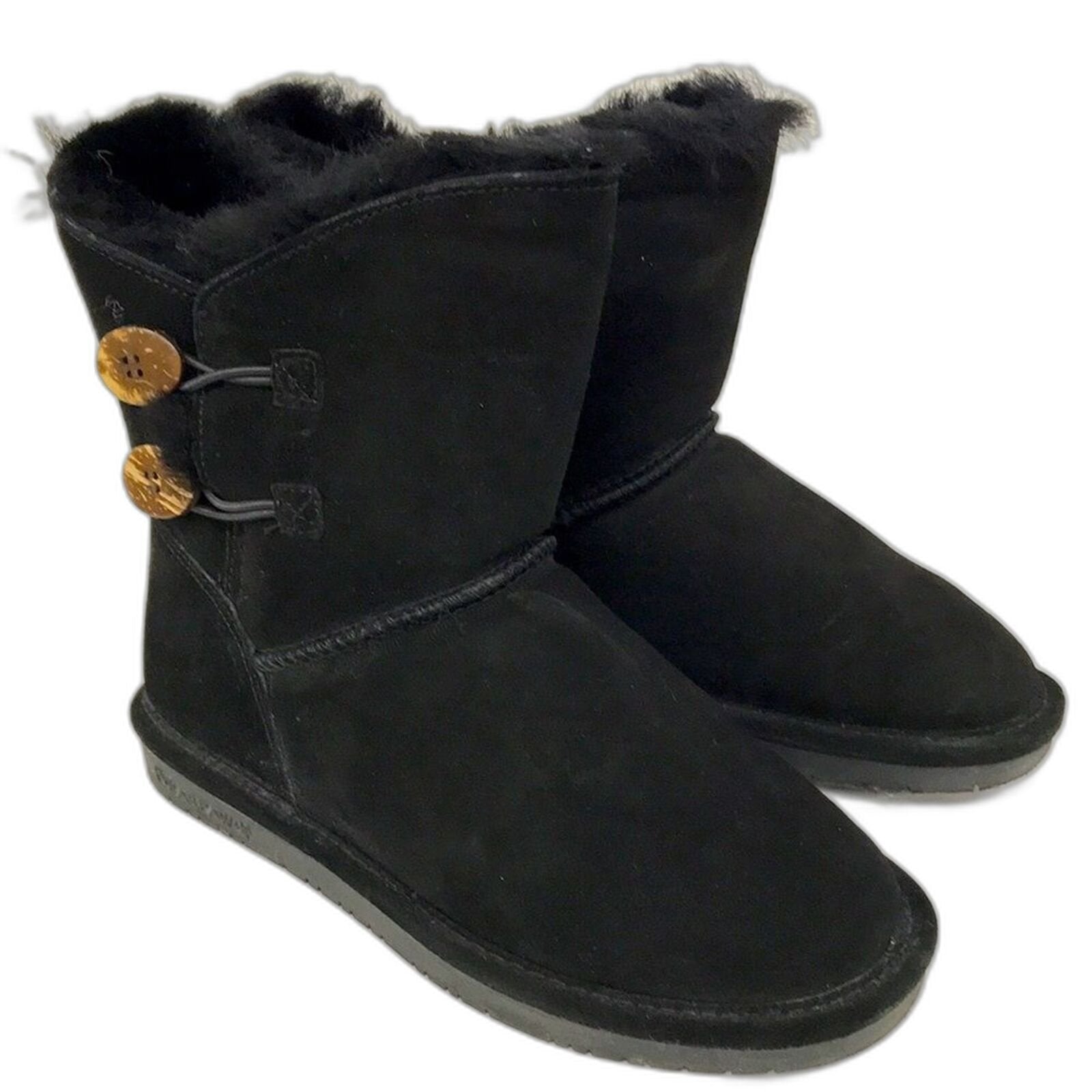 BEARPAW Womens Rosaline Black Size 8 US