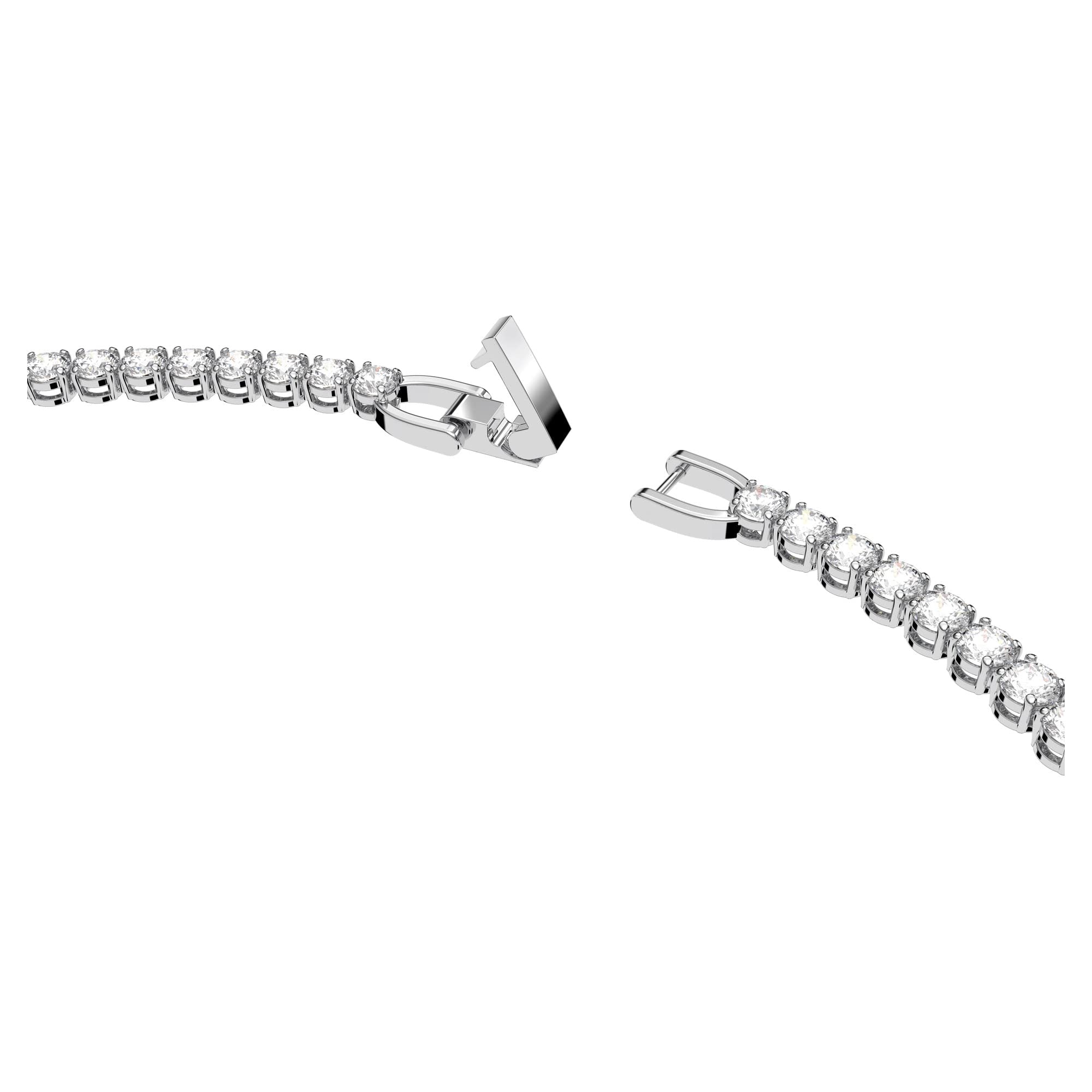 Swarovski Tennis Deluxe All-Around Tennis -Necklace with Clear Swarovski Crystals on a Rhodium Setting with Included Extender