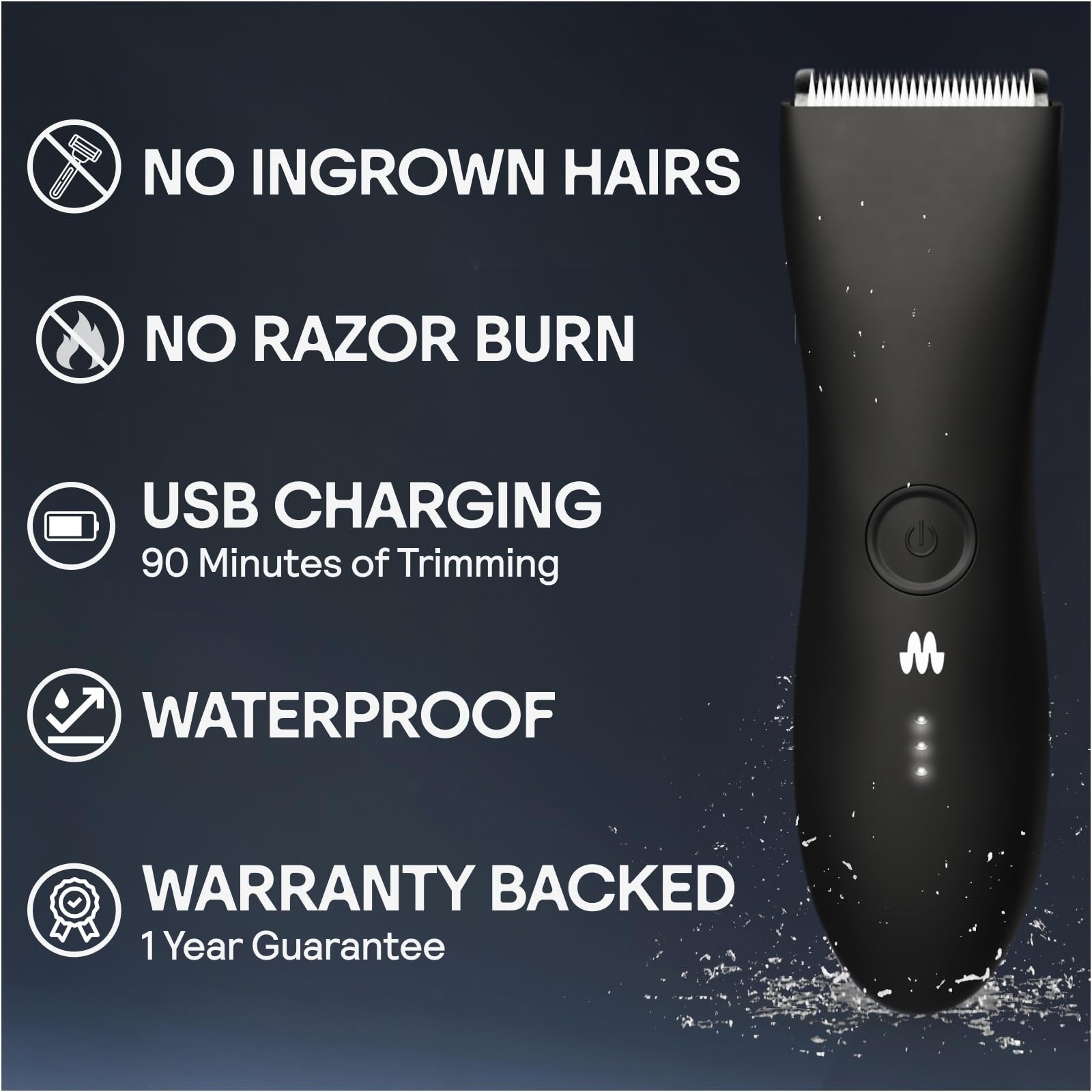 MERIDIAN Manscape, Body Hair Trimmer for Men and Women, Pubic Hair Trimmer Men, Manscaper, Body Shaver, Body Trimmer for Men, Men Body Shaver