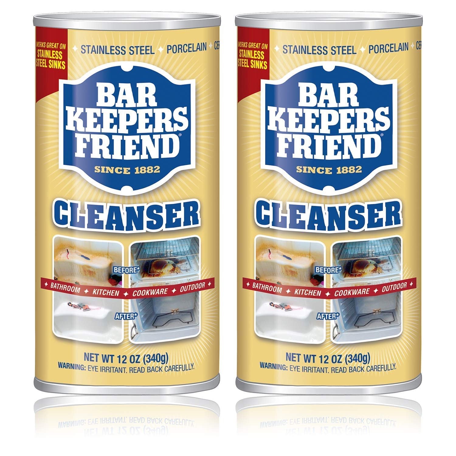 Bar Keepers Friend Powdered Cleanser | 12-Ounces | 2-Pack
