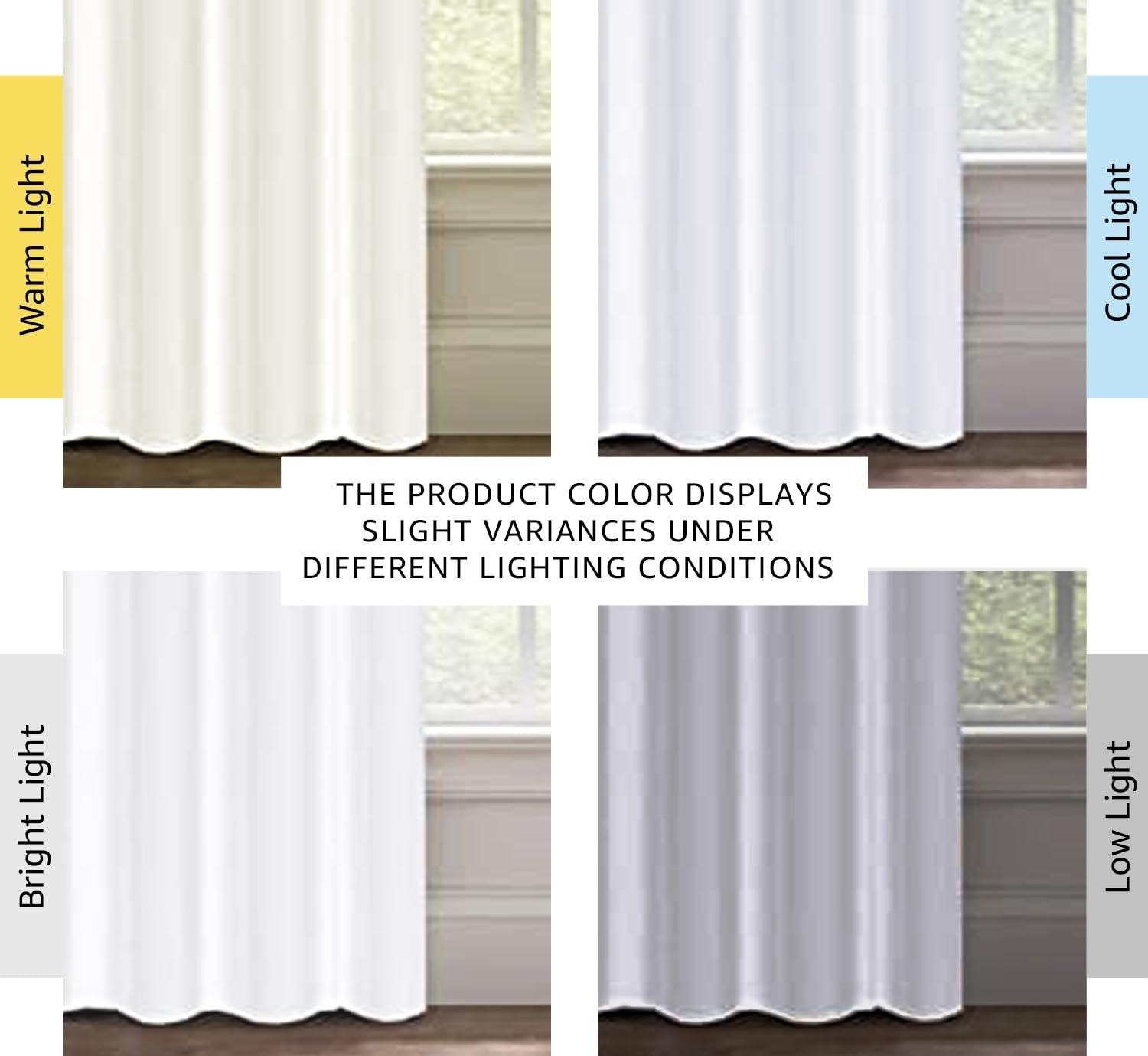 H.VERSAILTEX 100% Blackout Curtains for Bedroom Thermal Insulated Linen Textured Curtains Heat and Full Light Blocking Drapes Living Room Curtains 2 Panel Sets, 52x108 - Inch, Pure White