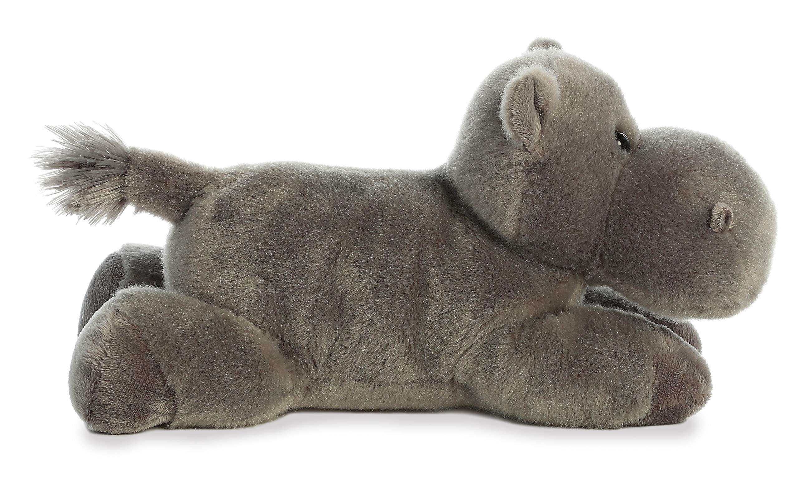 Aurora® Adorable Flopsie™ Howie Hippo™ Stuffed Animal - Playful Ease - Timeless Companions - Gray 12 Inches