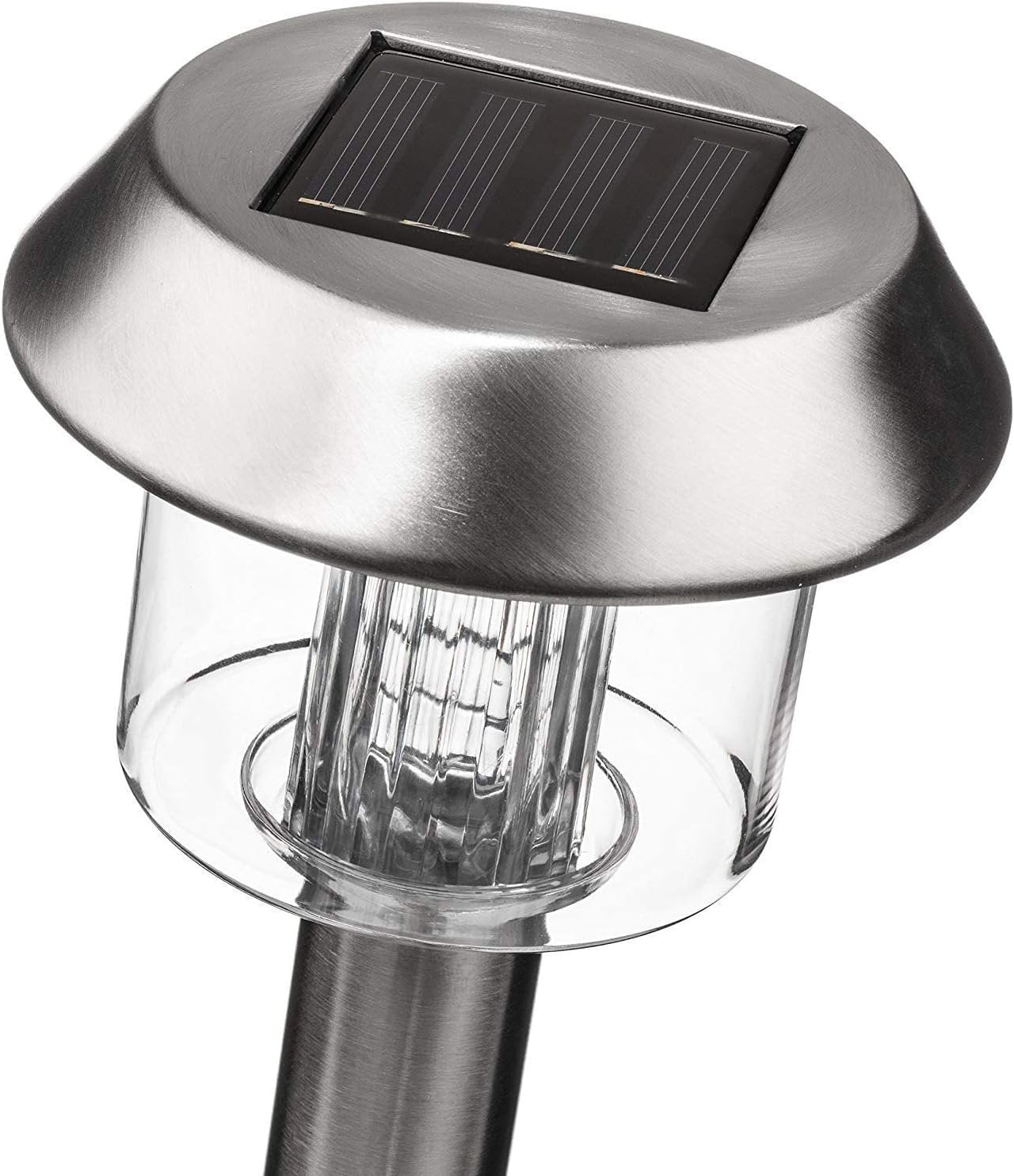 Signature Garden Solar Garden Lights - Auto On/Off Outdoor Bright Solar Pathway Lights - All-Weather/Waterproof Outdoor Solar Lights for Yard, Garden, or Driveway (8-Pack, Stainless Steel Bronze)