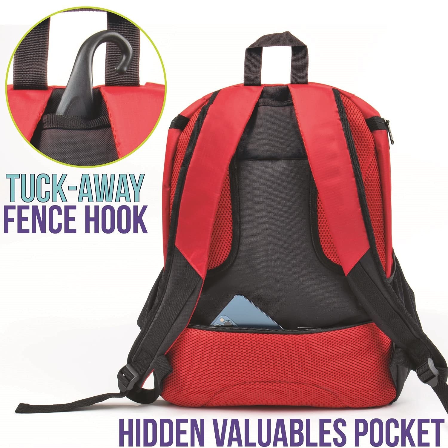 Athletico Basketball Bag - Large Basketball Backpack for Men & Women - Volleyball And Soccer (Red)