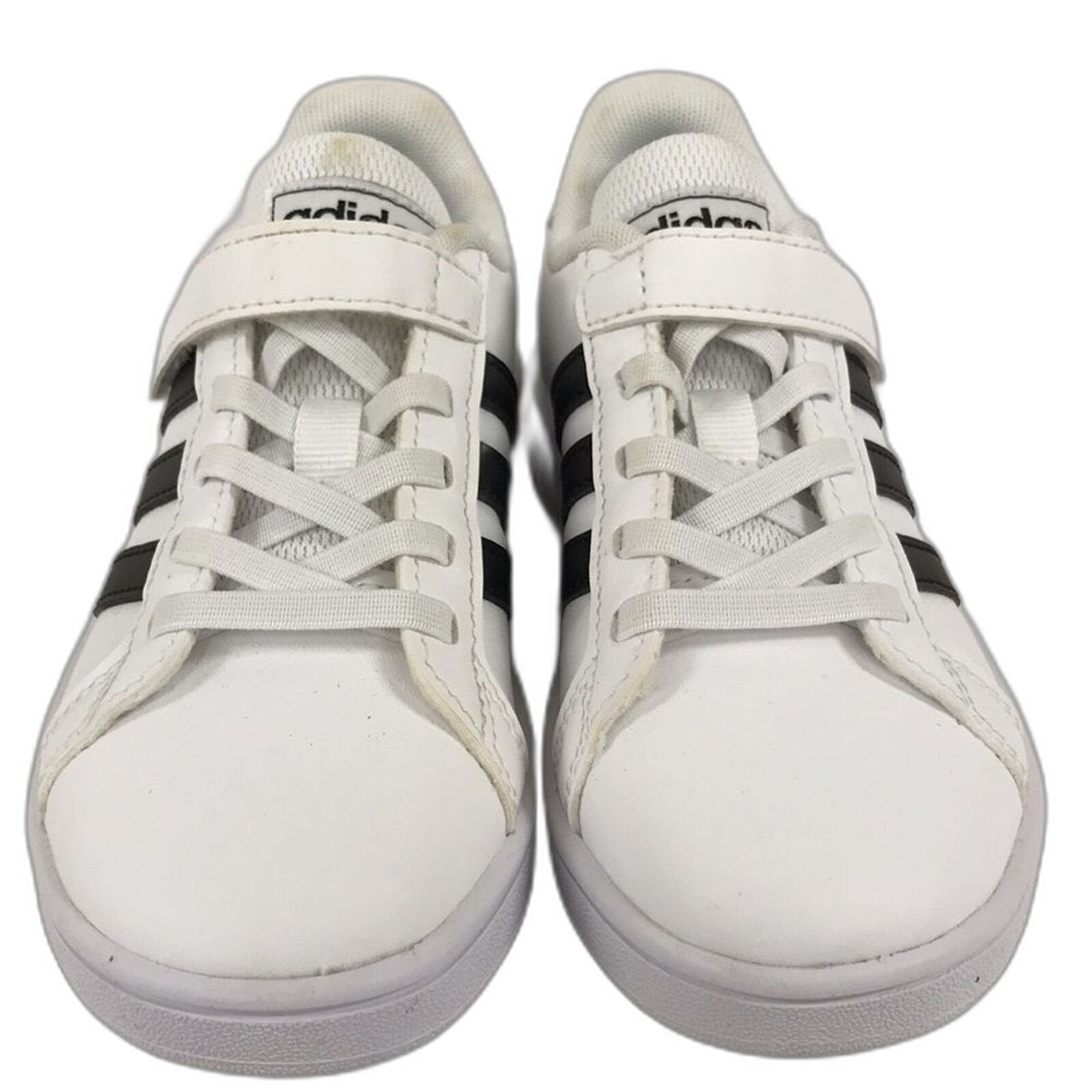 adidas unisex child Grand Court Kids Sneaker White Black White 12 US Kids