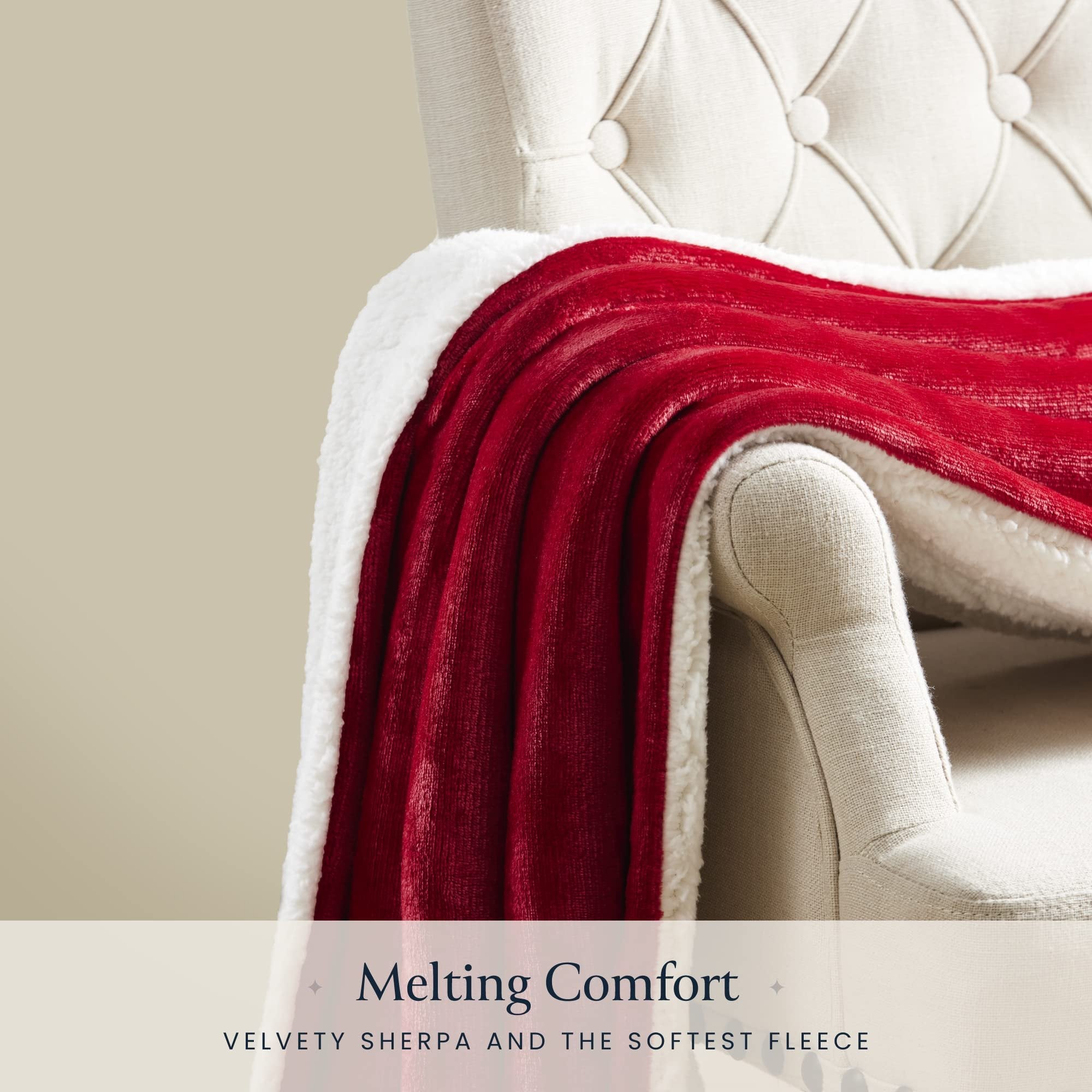 BELADOR Throw Blanket - Fleece Blankets 50"x60" - Soft Blanket with Sherpa Reverse Fluff - Travel Blanket for Bed, Anti-Static Blankets & Throws - Plush Lightweight Blanket, Cozy Fuzzy Couch Blanket