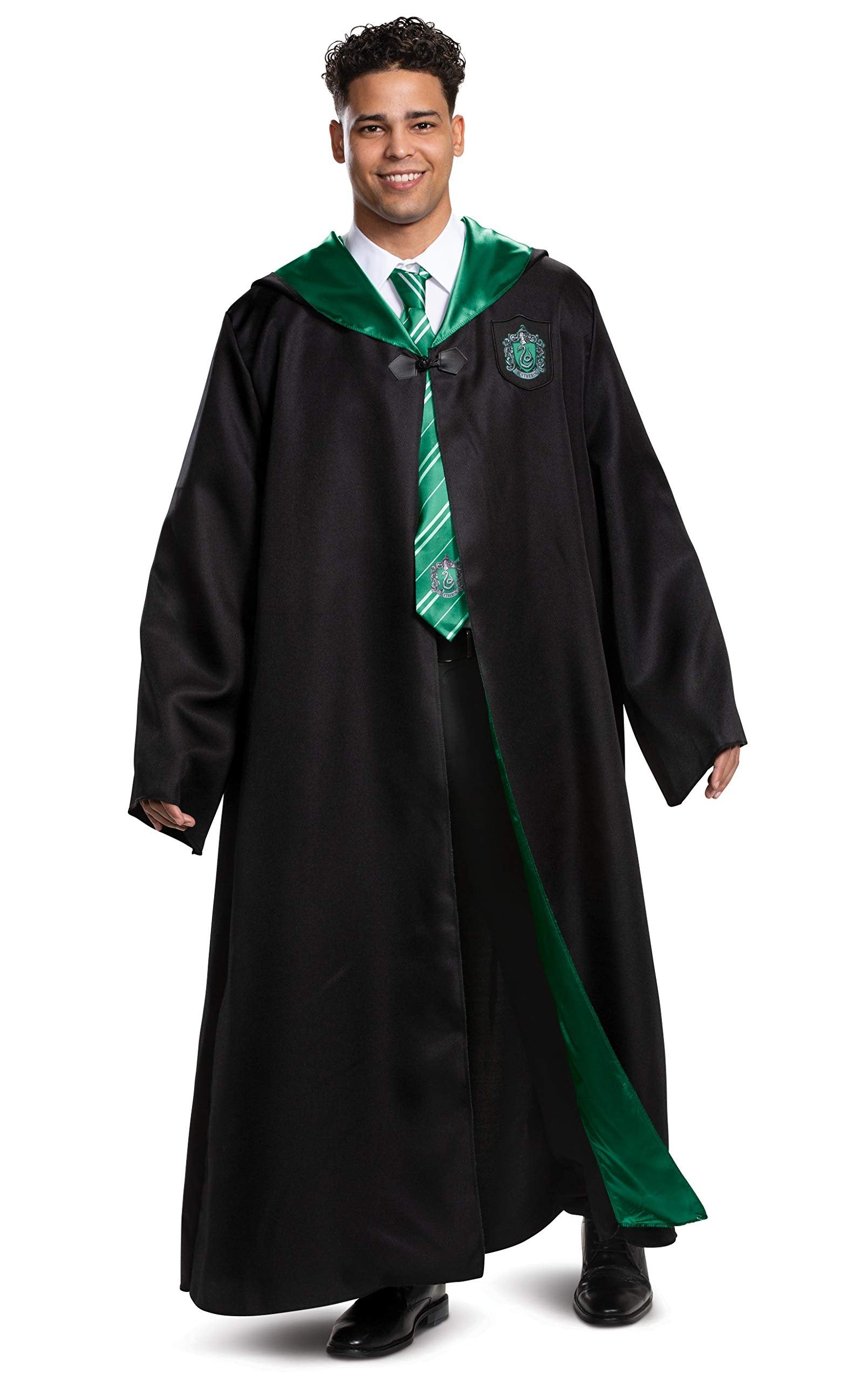 Disguise unisex adult Slytherin Costume Outerwear, Black & Green, Medium 38-40 US