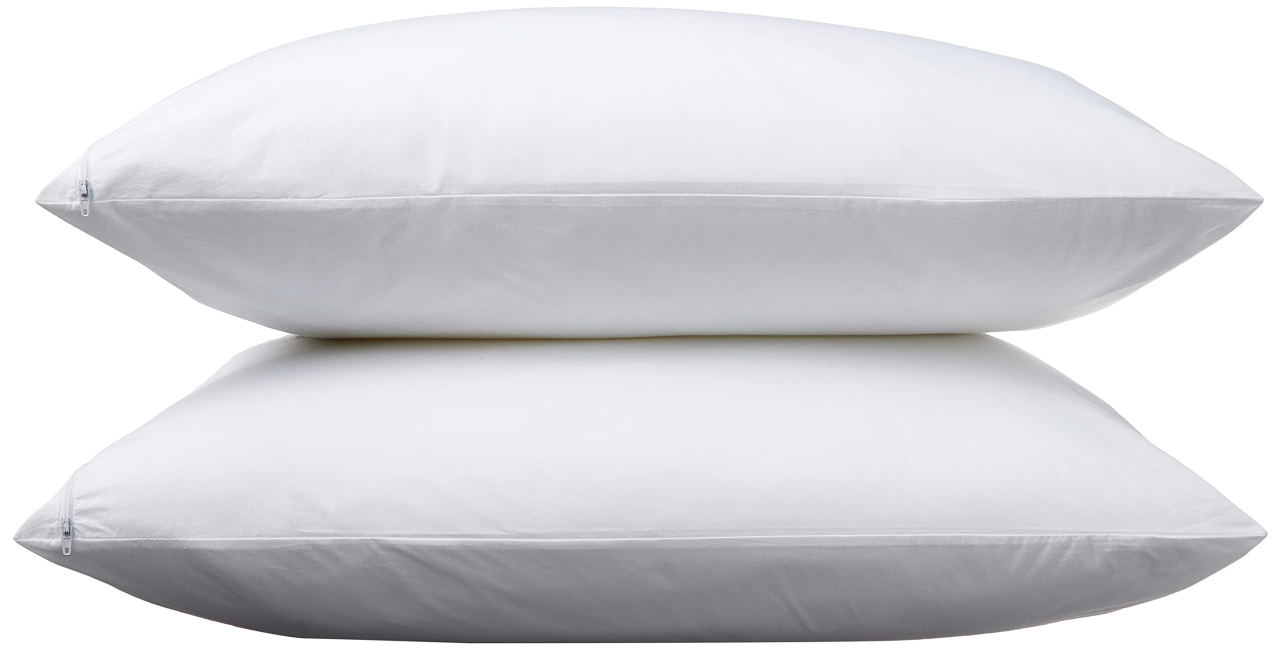 Amazon Basics Down Alternative Bed Pillows and Pillow Protector Case 2-Piece Set, 26 in x 20 in, Soft Density, Standard - Pack of 2, White