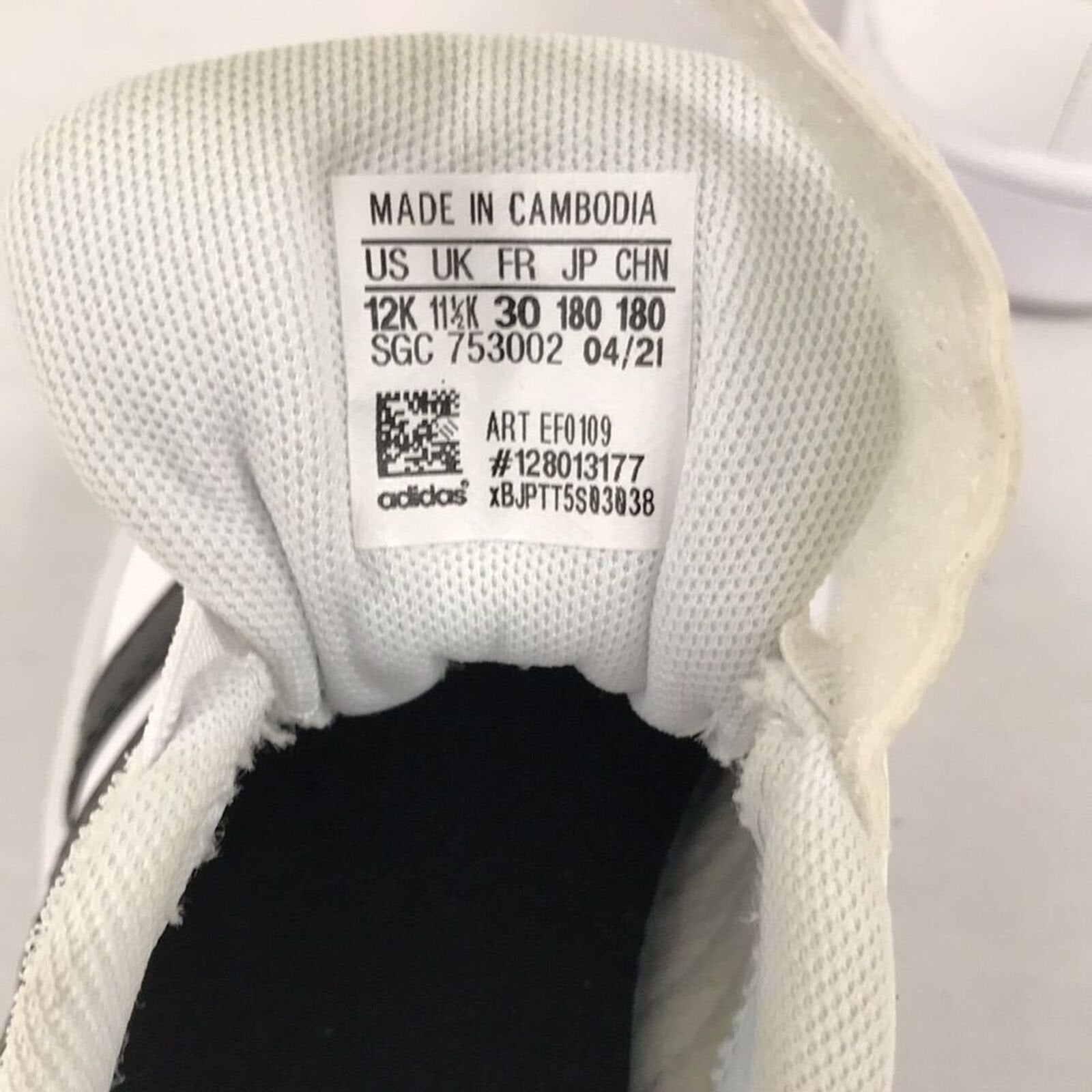 adidas unisex child Grand Court Kids Sneaker White Black White 12 US Kids