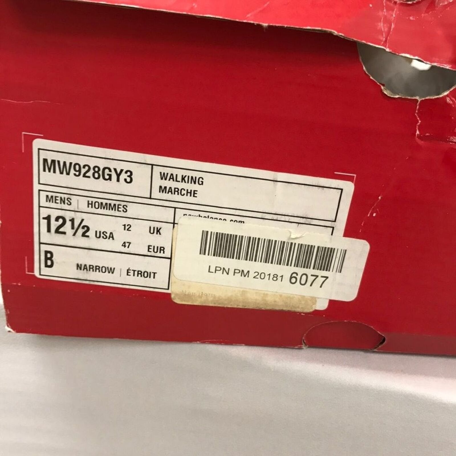 New Balance Men's Mw928 Version 3 Walking Shoe Gray Size 12.5