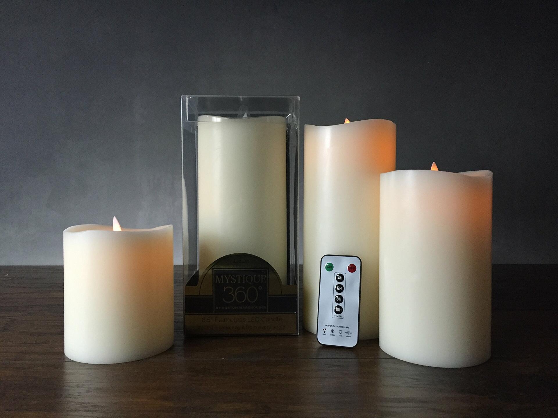 Boston Warehouse Mystique Flameless Candle, 7-Inch, Ivory Outdoor  - Good