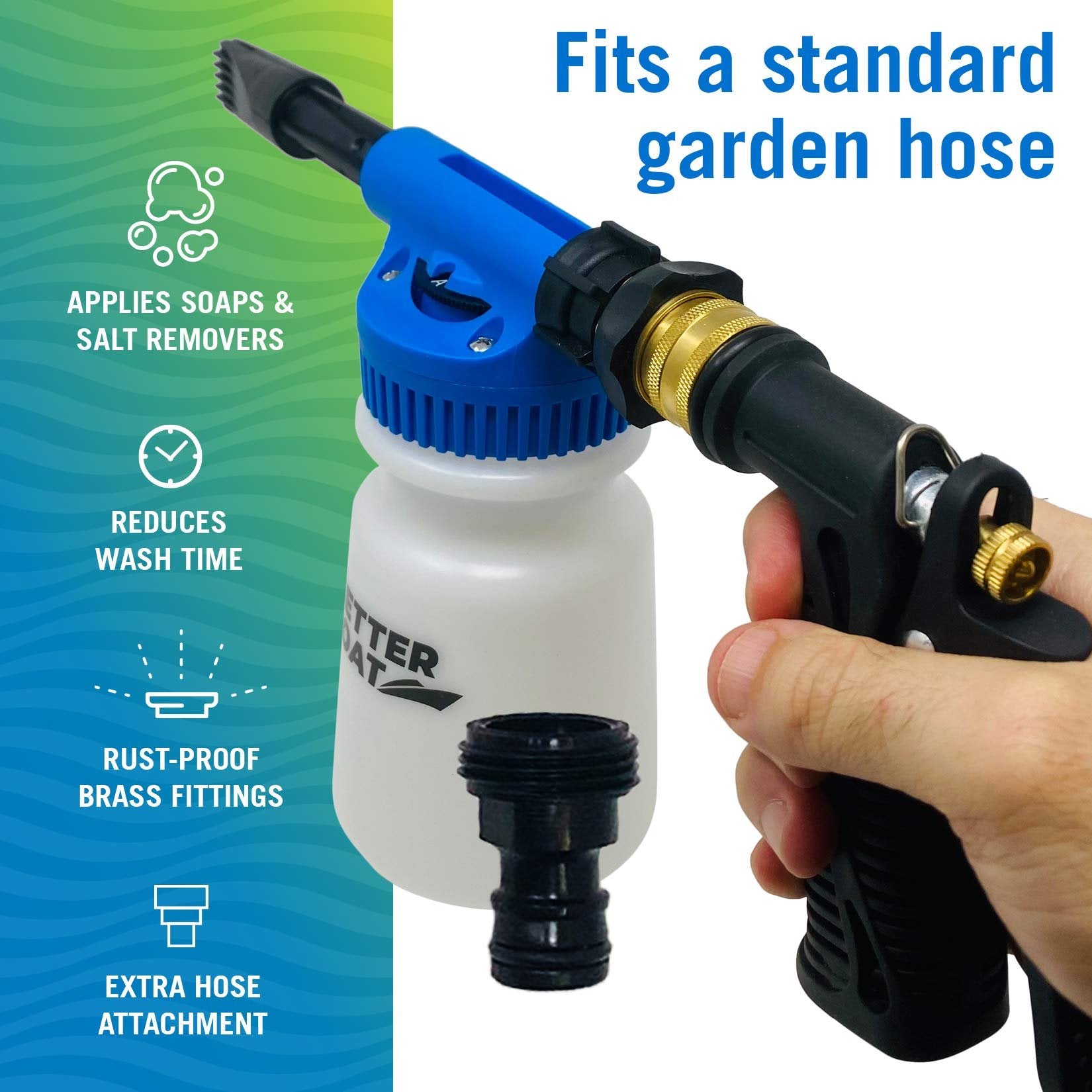 Foam Cannon Soap Gun for Car & Boat Cleaning -  Color - Free Shipping & Returns