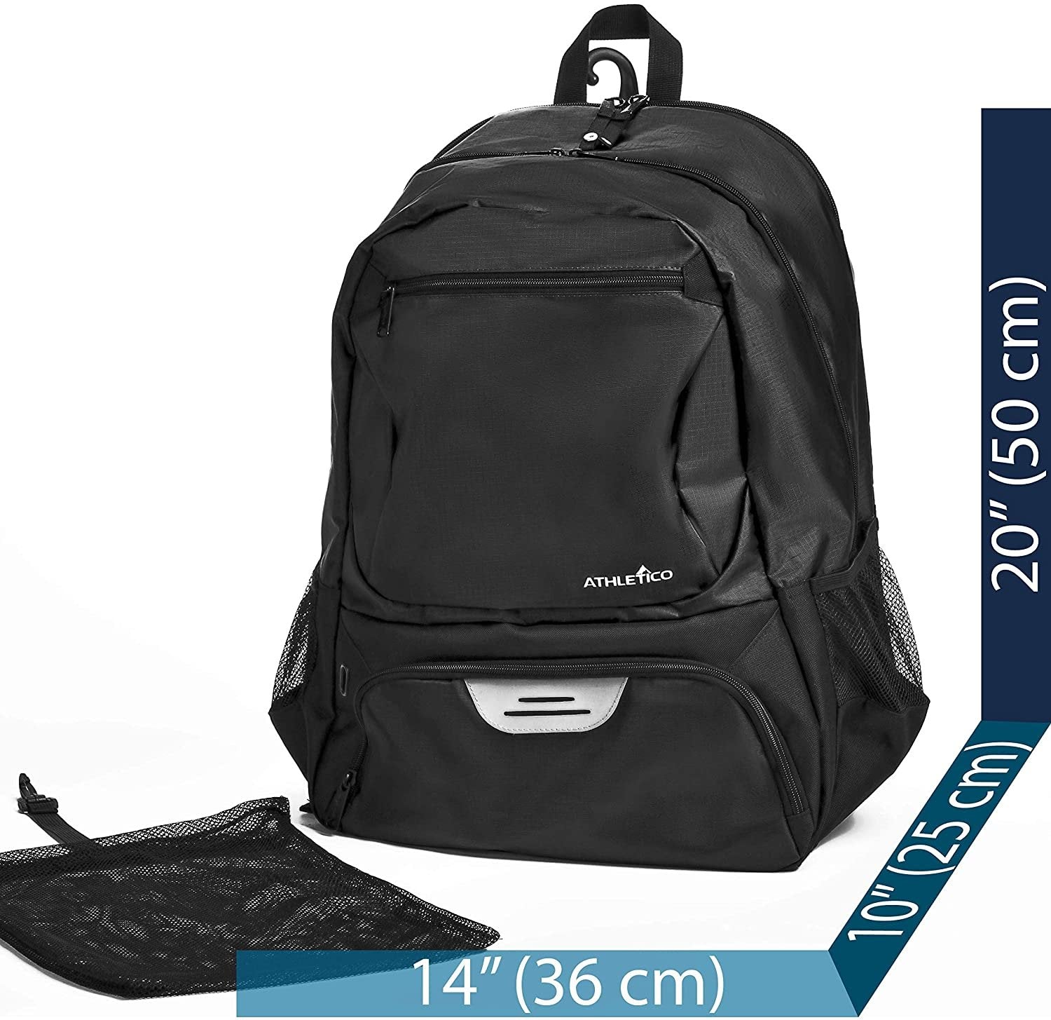 Athletico Premier Tennis Backpack - Tennis Bag Holds 2 Rackets in Padded Compartment | Separate Ventilated Shoe Compartment | Tennis Bags for Men or Women