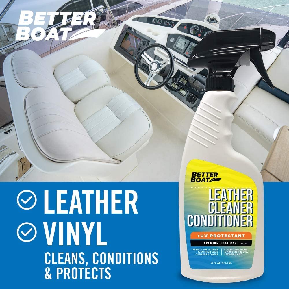Marine Grade Boat Cleaner Products Leather Conditioner and Boat Vinyl Cleaner for Boat Seats Cleaner and Protectant UV Protection Leather Cleaner Boat Accessories Upholstery Interior Car & Spa Cover