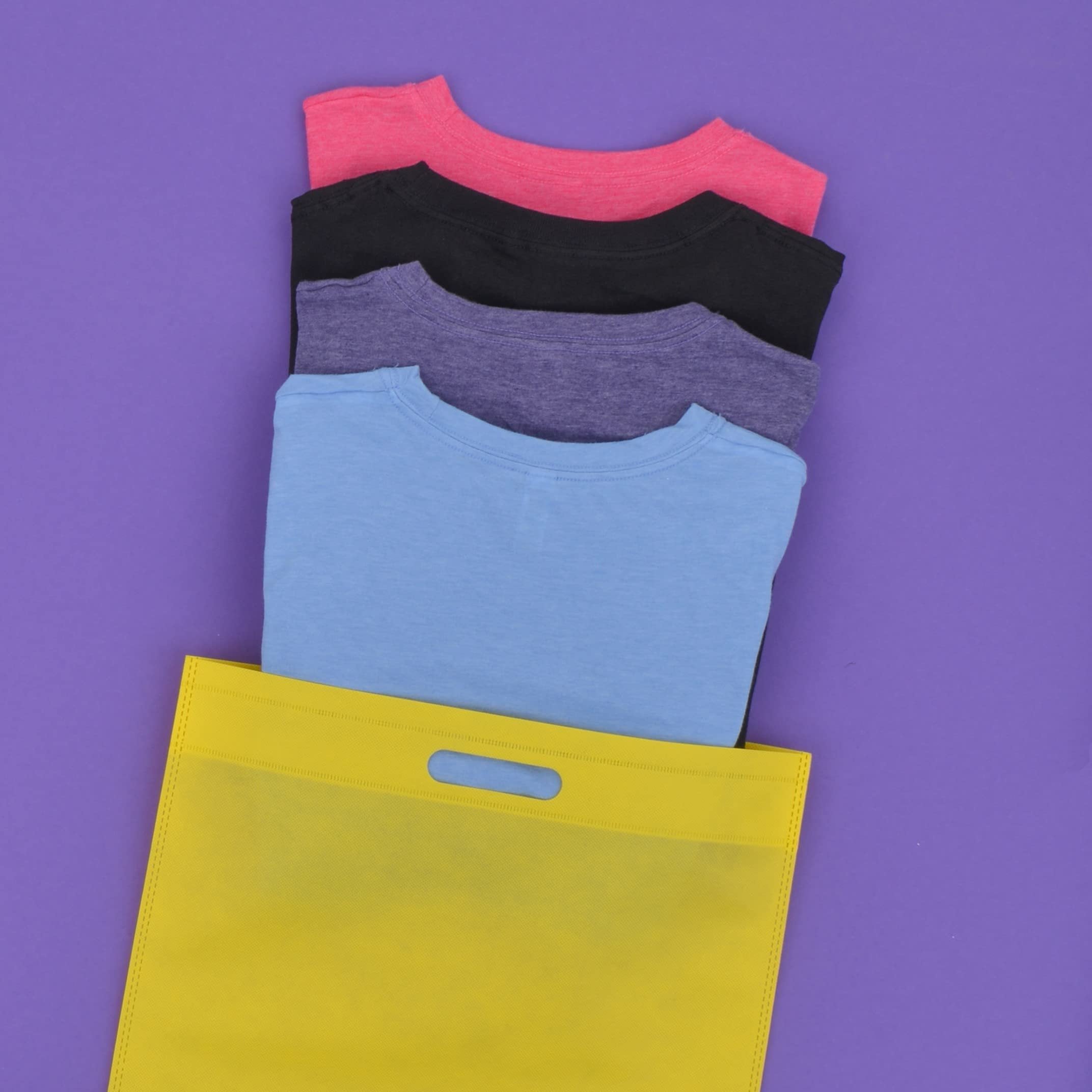 25 Pack Multicolor Cloth Bags - Reusable Thank You Totes for Retail & Small Business (15x16)