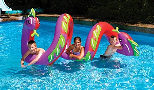 Swimline Two Headed Curly Serpent Pool Float - Purple/Green - 8 Size - Free Shipping & Returns