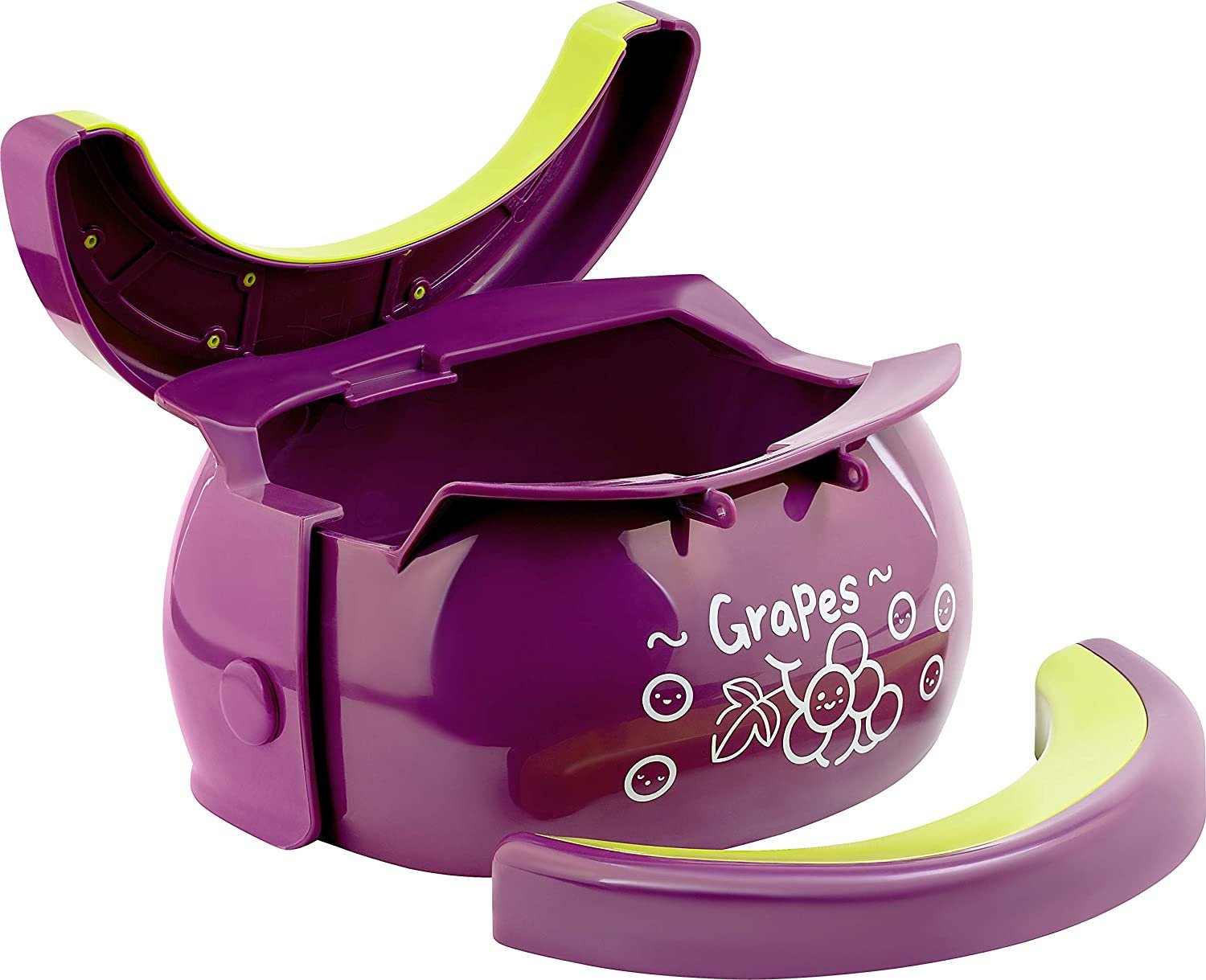 Portable Potty Trainer 2-in-1 Travel Toilet Seat + Liners - Grape - 102Pc Set
