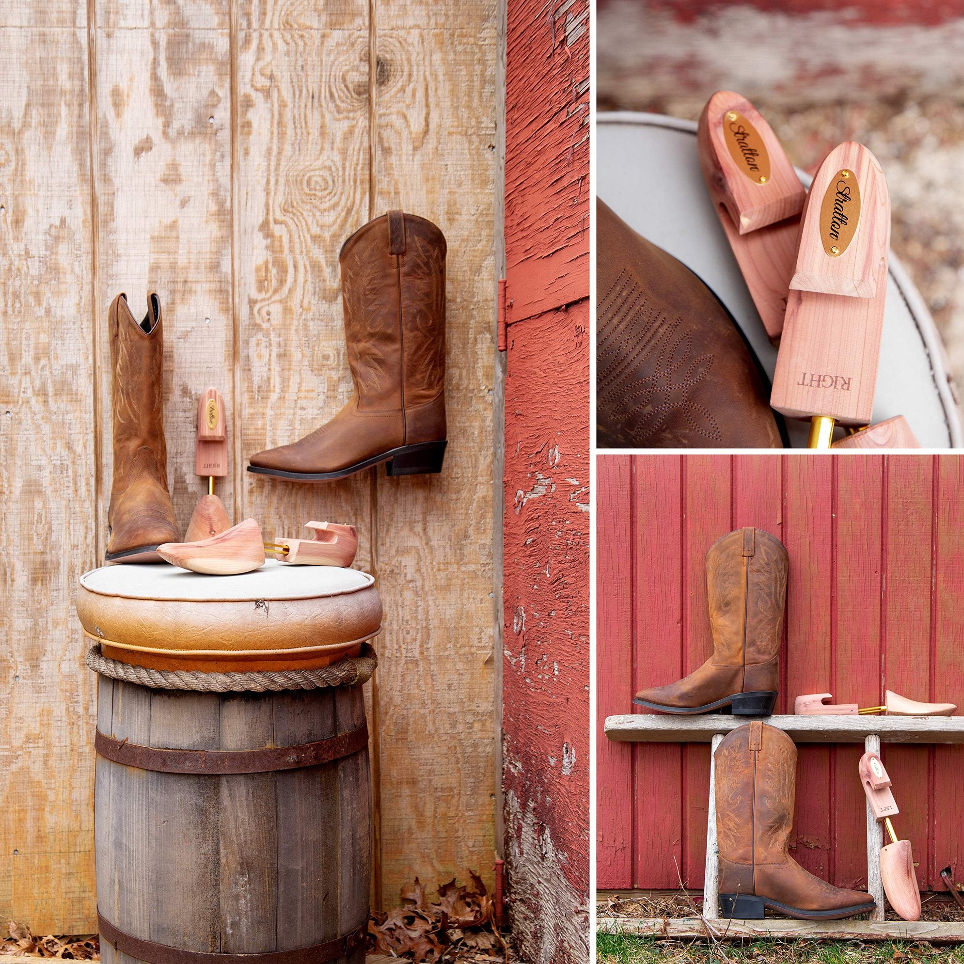 Stratton Cedar Western Boot/Shoe Tree For Men - Aromatic Red Cedar (Small / 6.5-7.5, Basic)