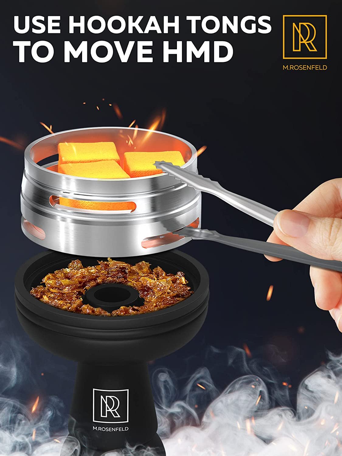M. ROSENFELD Hookah Charcoal Holder – Hookah Heat Management System - Hookah Head for Perfect Shisha Hookah Flavor - Ultimate Hookah Accessories and Hookah Flavor Saver Hookah Coal Holder Cover HULI