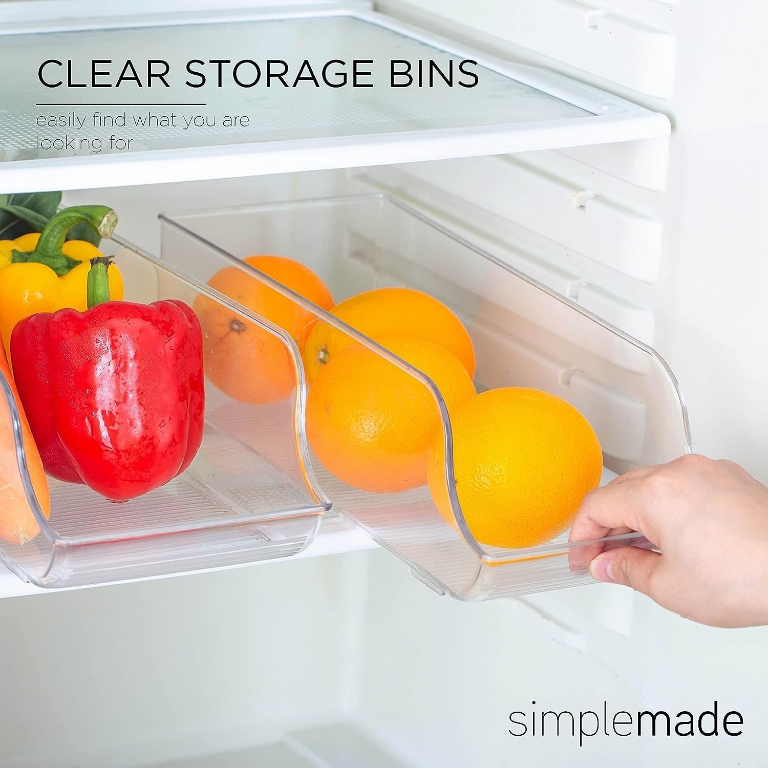 Soda Can Dispenser for Refrigerator - 5" x 14" Clear Soda Holder or Pop Organizer for Fridge -Multipurpose Storage for Kitchen, Office, Bathroom by SIMPLEMADE