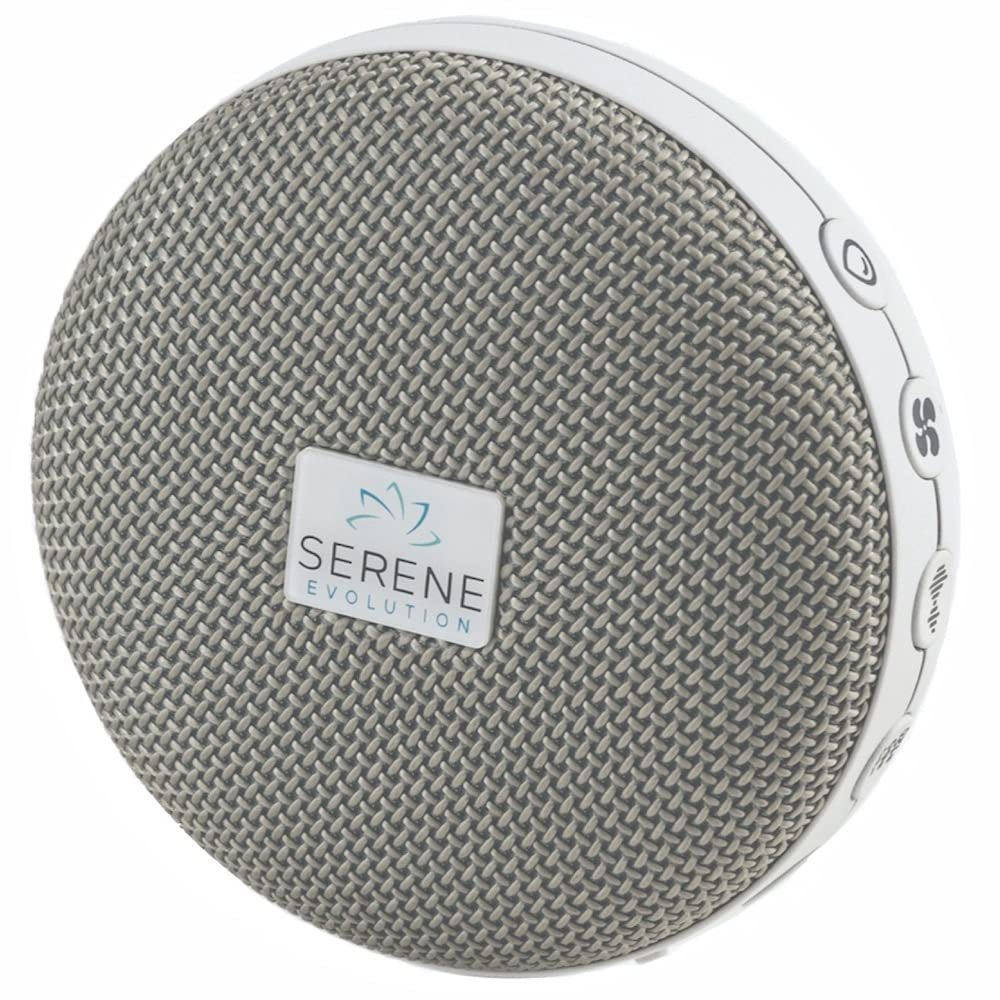 Serene Evolution 36 Sound White Noise Machine for Adults - USB Rechargeable, Soothing Sleep Sounds Include Fan, Ocean, Pink & Brown Noise, Rain, Waterfall - Free Shipping & Returns