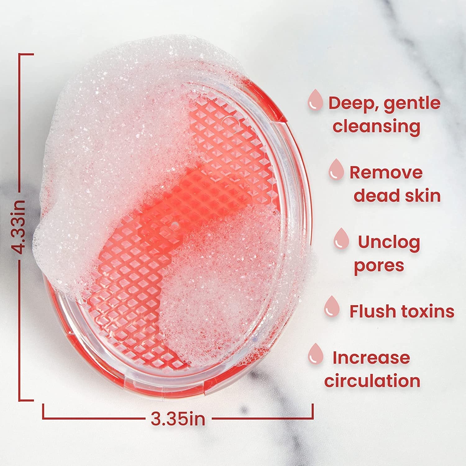 Dylonic Exfoliating Body Scrub Razor Bump Brush + Ingrown Hair Pads - 2pk Orange/Blue, Red, After Waxing Skin Care for Shaving Irritation, Strawberry Legs, Armpit, Bikini