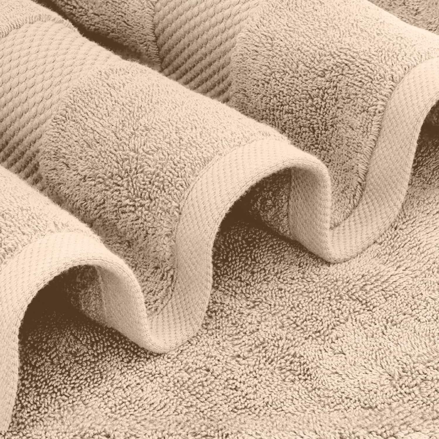 White Classic Luxury Green Bath Towel Set - Combed Cotton Hotel Quality Absorbent 8 Piece Towels | 2 Bath Towels | 2 Hand Towels | 4 Washcloths [Worth $72.95] 8 Pack | Green
