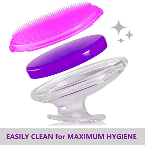Exfoliating Brush For Razor Bumps and Ingrown Hair Treatment, Silicone Face Scrubbers, Face and Body Exfoliator Set - Perfect for Dry Brushing, by Dylonic