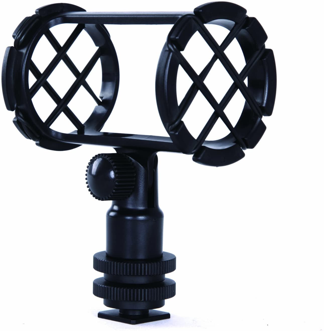 Movo/Sevenoak SMM1 Microphone Shock Mount with Camera Cold Shoe for Shotgun Microphones 19-25mm in Diameter (Including Rode NTG-1, NTG-2, Sennheiser MKE-600)