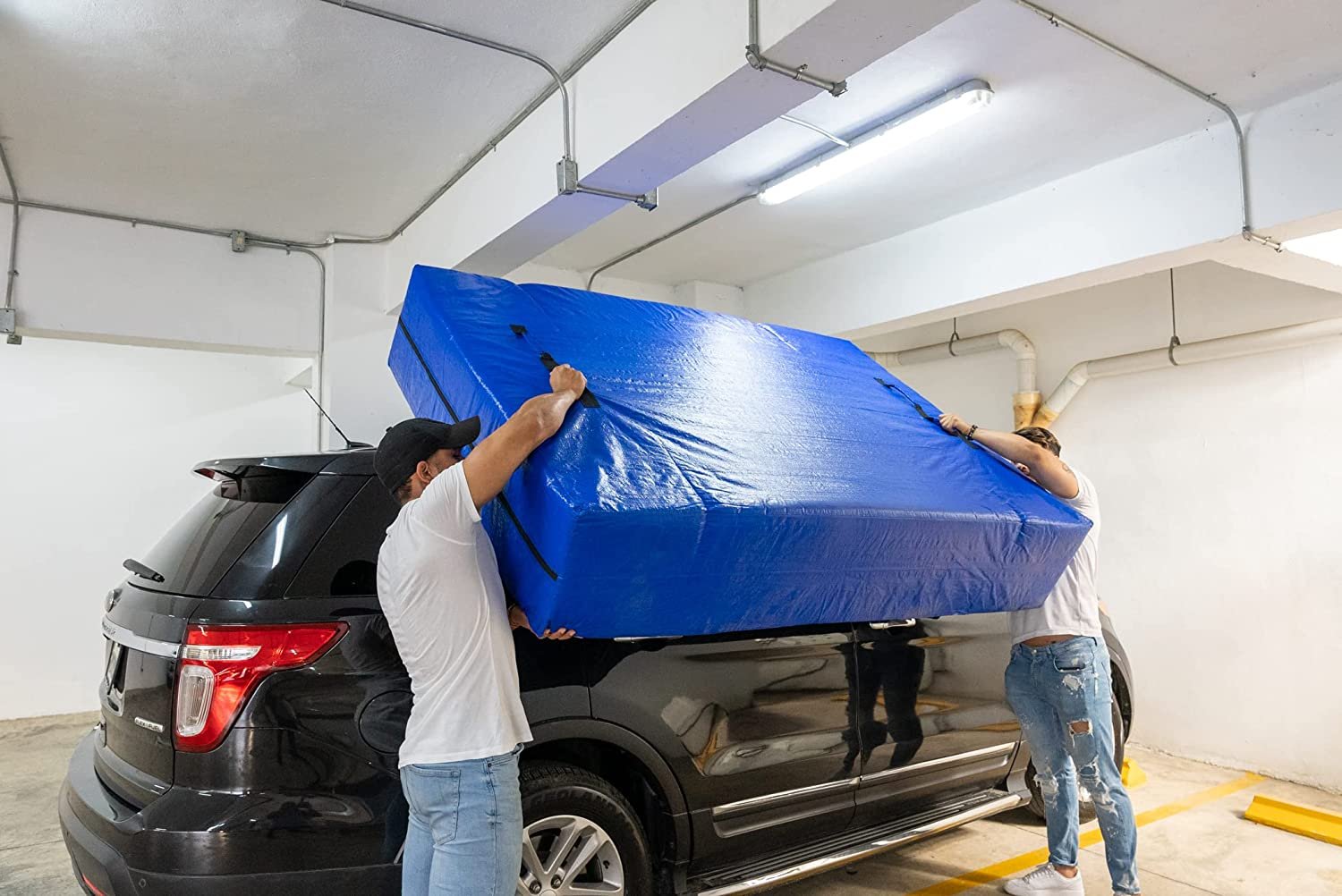 Mattress Bags for Moving with 8 Handles - Full Size - Extra-Thick Mattress Bag for Moving - Reusable Mattress Storage Bag - Mattress Cover for Moving with Zipper, Moving Mattress Bag Protector