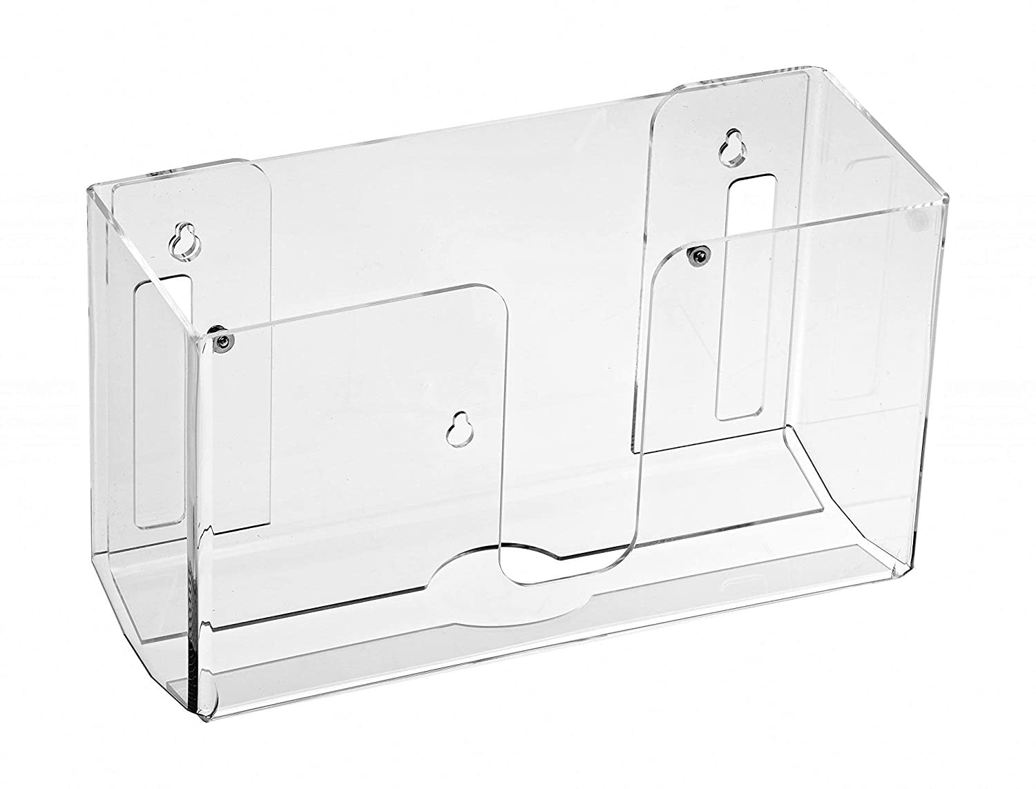 Alpine Industries Acrylic Wall-Mounted Paper Towel Dispenser - Single or Multiple Towel Retrieval - Bi Fold and C Fold (Clear)