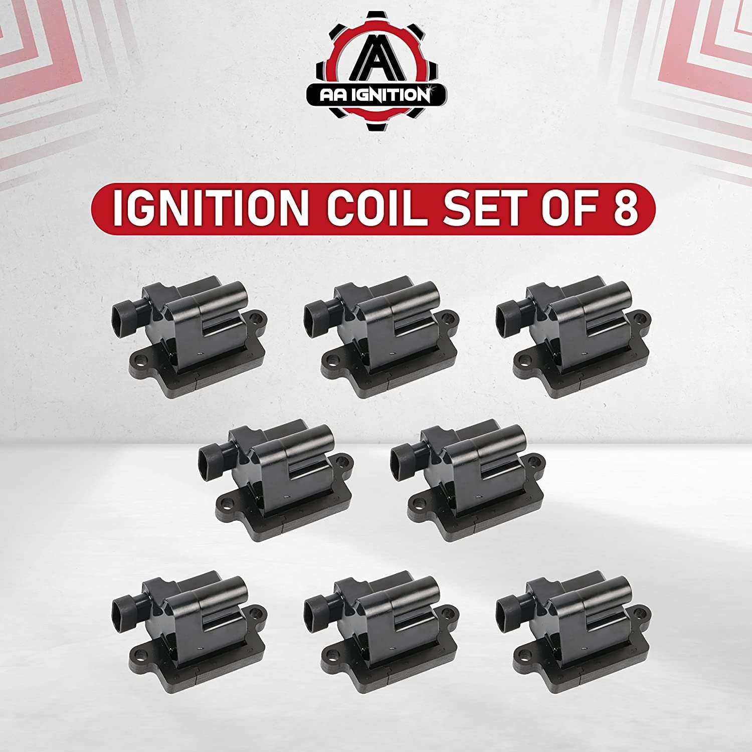 Set of 8 Ignition Coils for Cadillac/Chevy/GMC - Replace OE #12558693 - Compatible with Escalade, Silverado, Tahoe, Yukon - Free Shipping