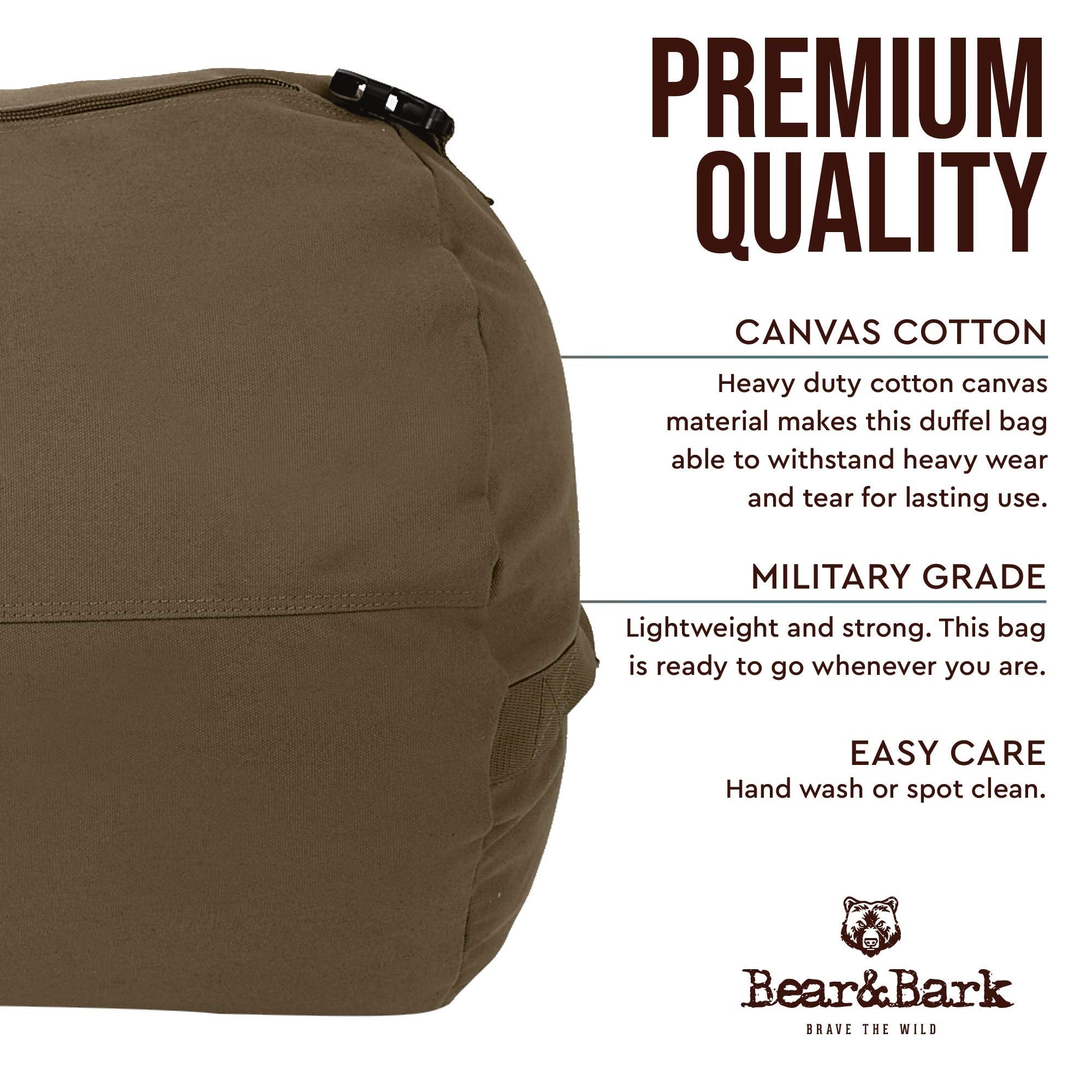 Large Duffle Bag - Military Green 32”x18” - 133.4L - Canvas Military and Army Cargo Style Travel Luggage - Carryall Duffle for Men and Women - Hiking, Student, Backpacking, Storage Shoulder Tote Bag