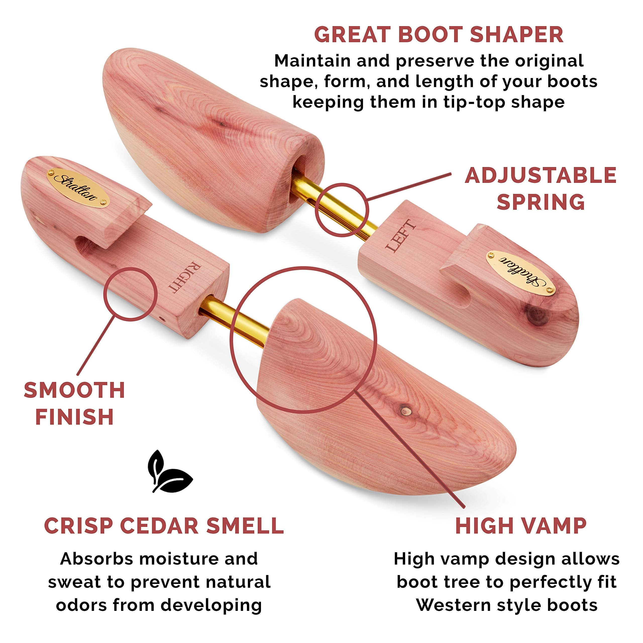 Stratton Cedar Western Boot/Shoe Tree For Men - Aromatic Red Cedar (Small / 6.5-7.5, Basic)