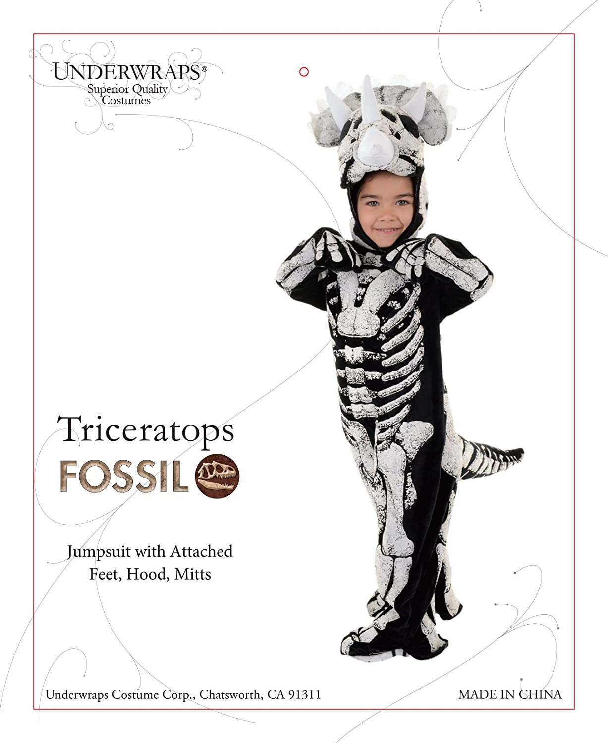 Underwraps - Triceratops Fossil Toddler Costume