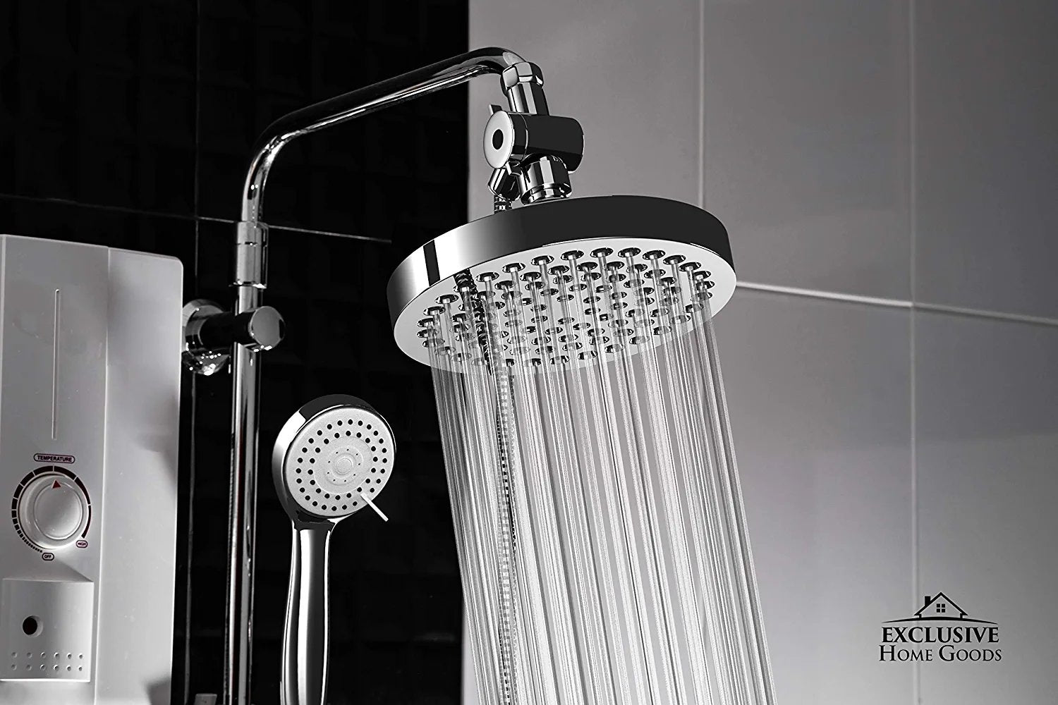 High Pressure Rainfall Shower Head and Hand Held Shower Head Combo with 70 Inch Hose for Bath and Adjustable Swivel Head - 2.5 GPM - Easy Install Anti Clog Jet Nozzles - Universal Fit for High